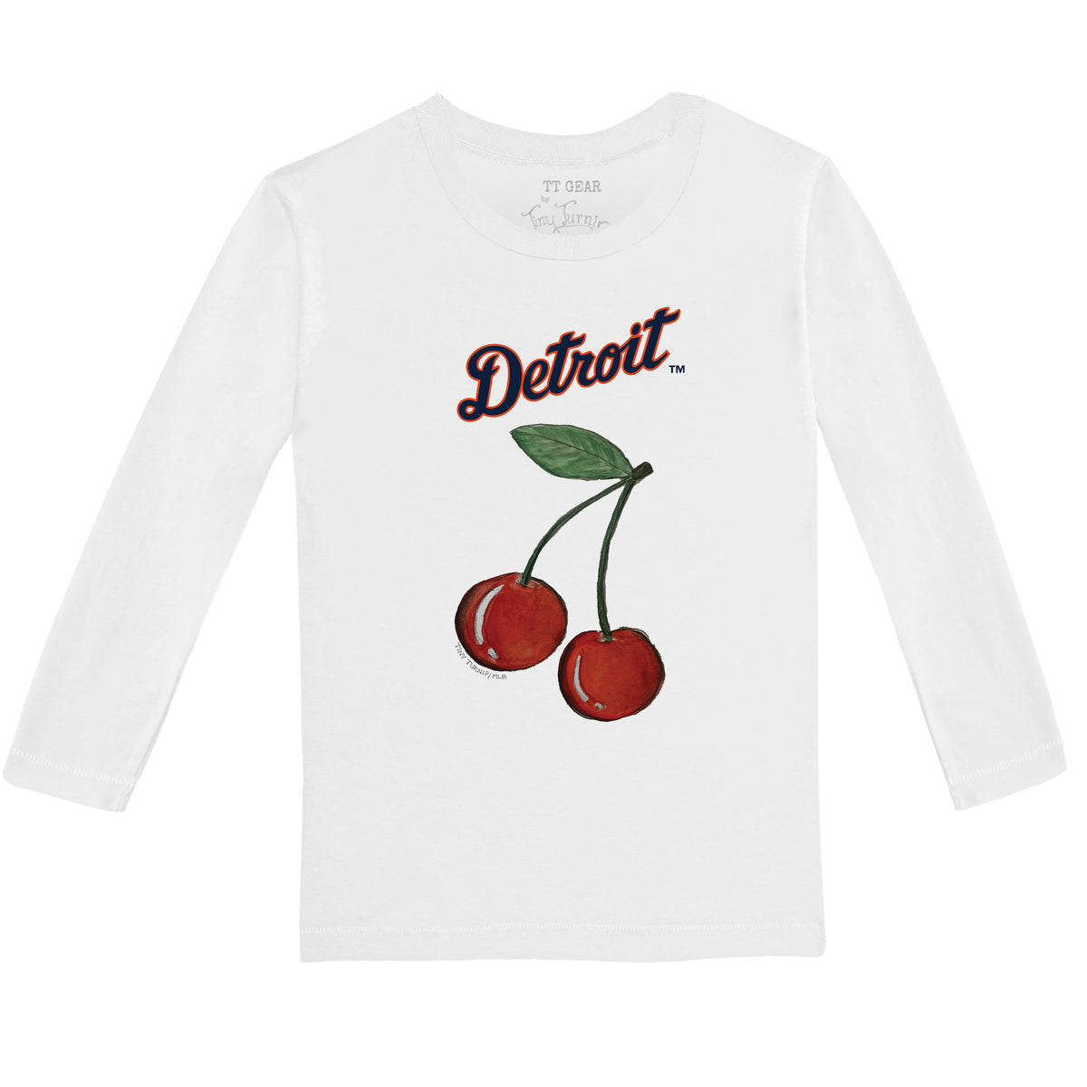 Detroit Tigers Cherry Long-Sleeve Tee Shirt