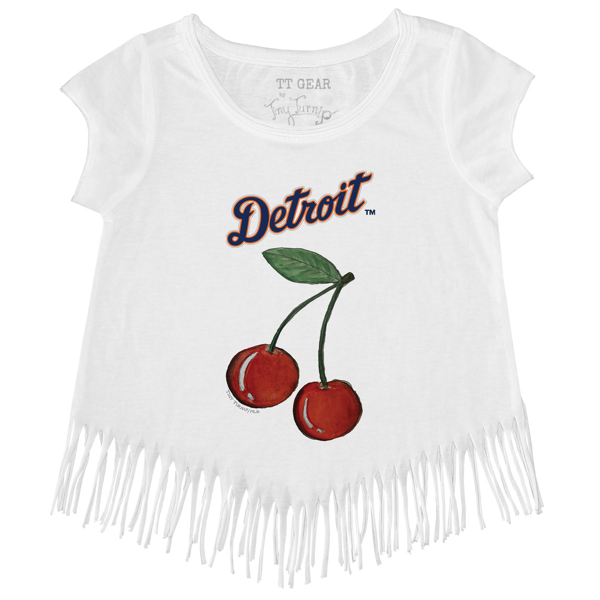 Detroit Tigers Cherry Fringe Tee
