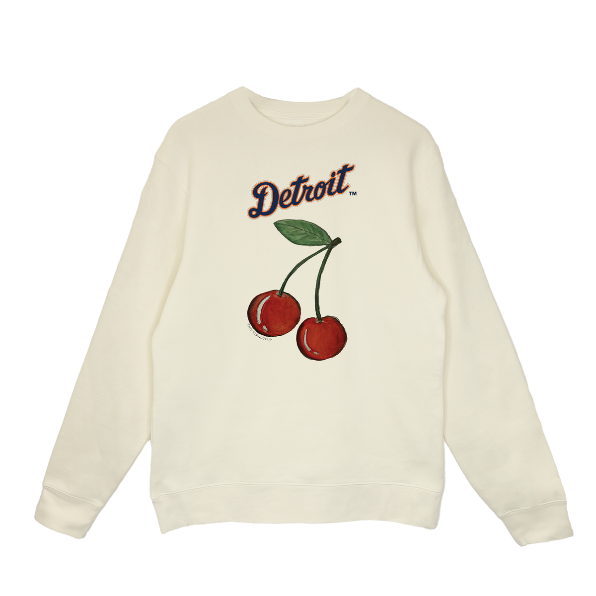 Detroit Tigers Cherry Crewneck Sweatshirt