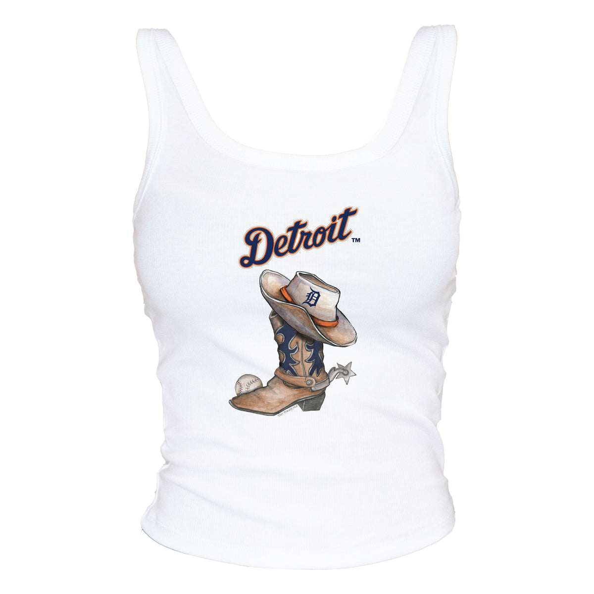 Detroit Tigers Cowboy Boot Ribbed Tank
