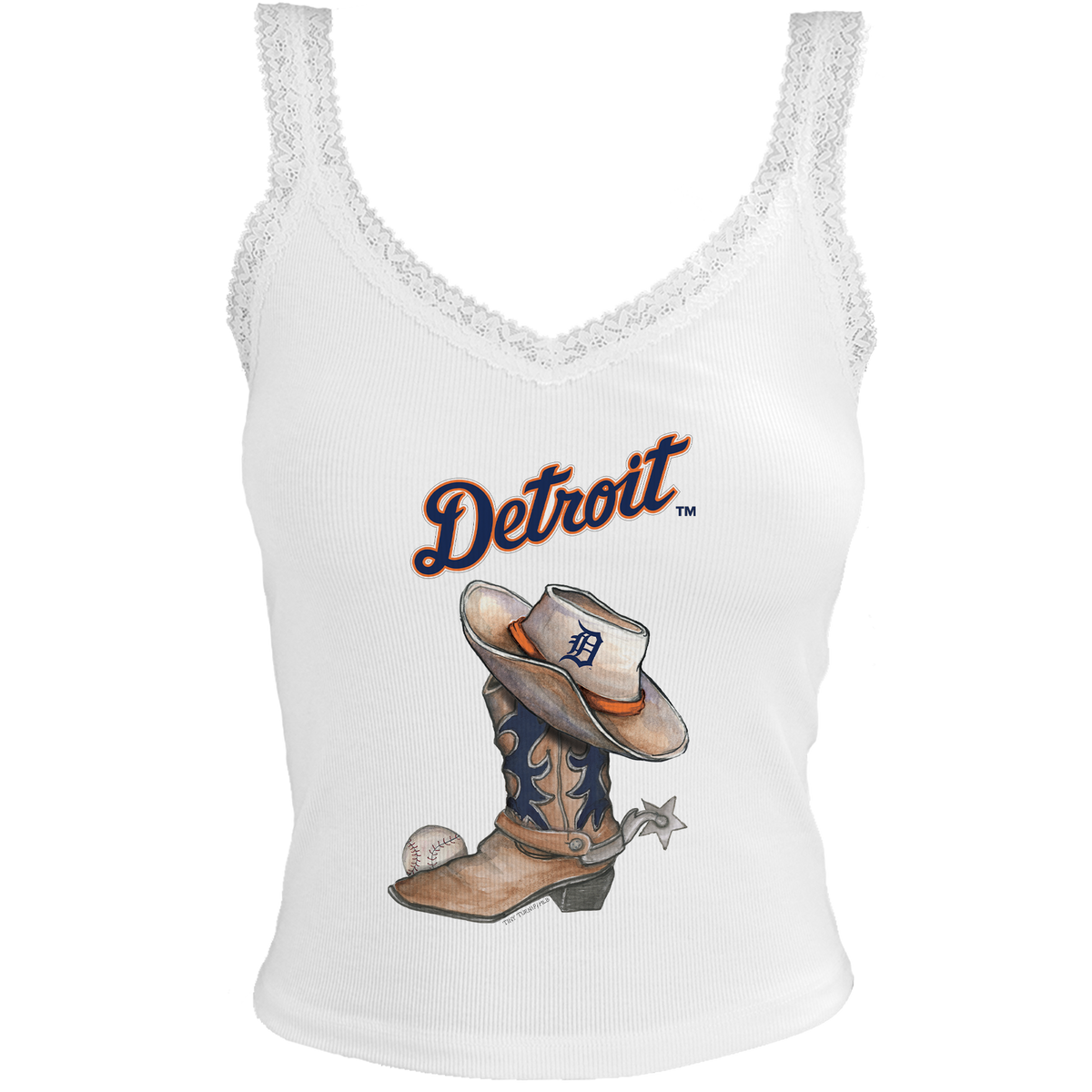 Detroit Tigers Cowboy Boot Lace Tank