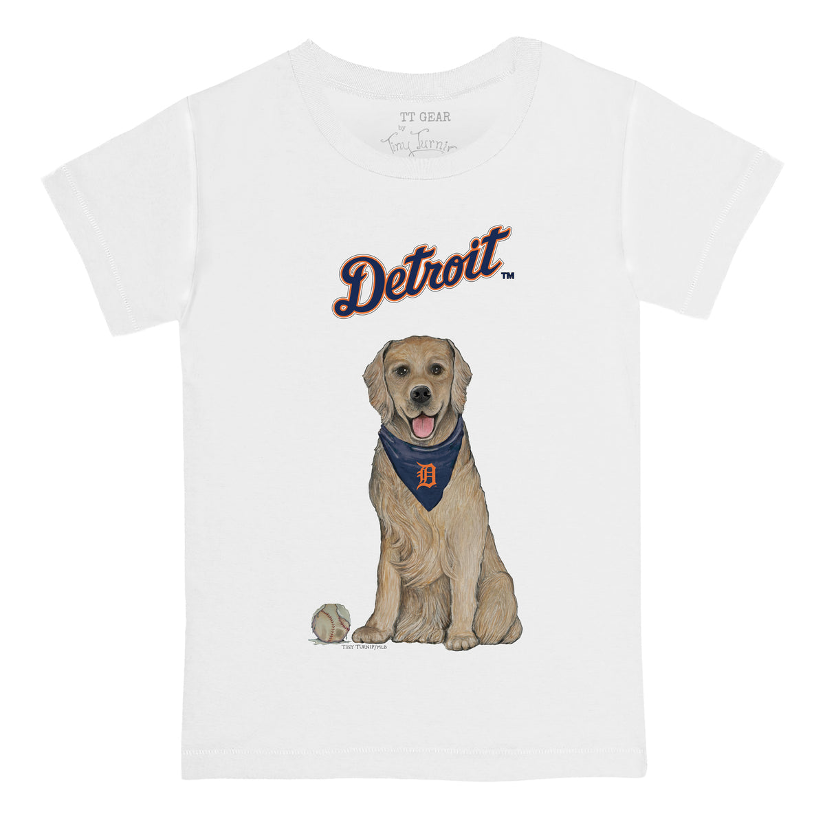 Detroit Tigers Golden Retriever Tee Shirt