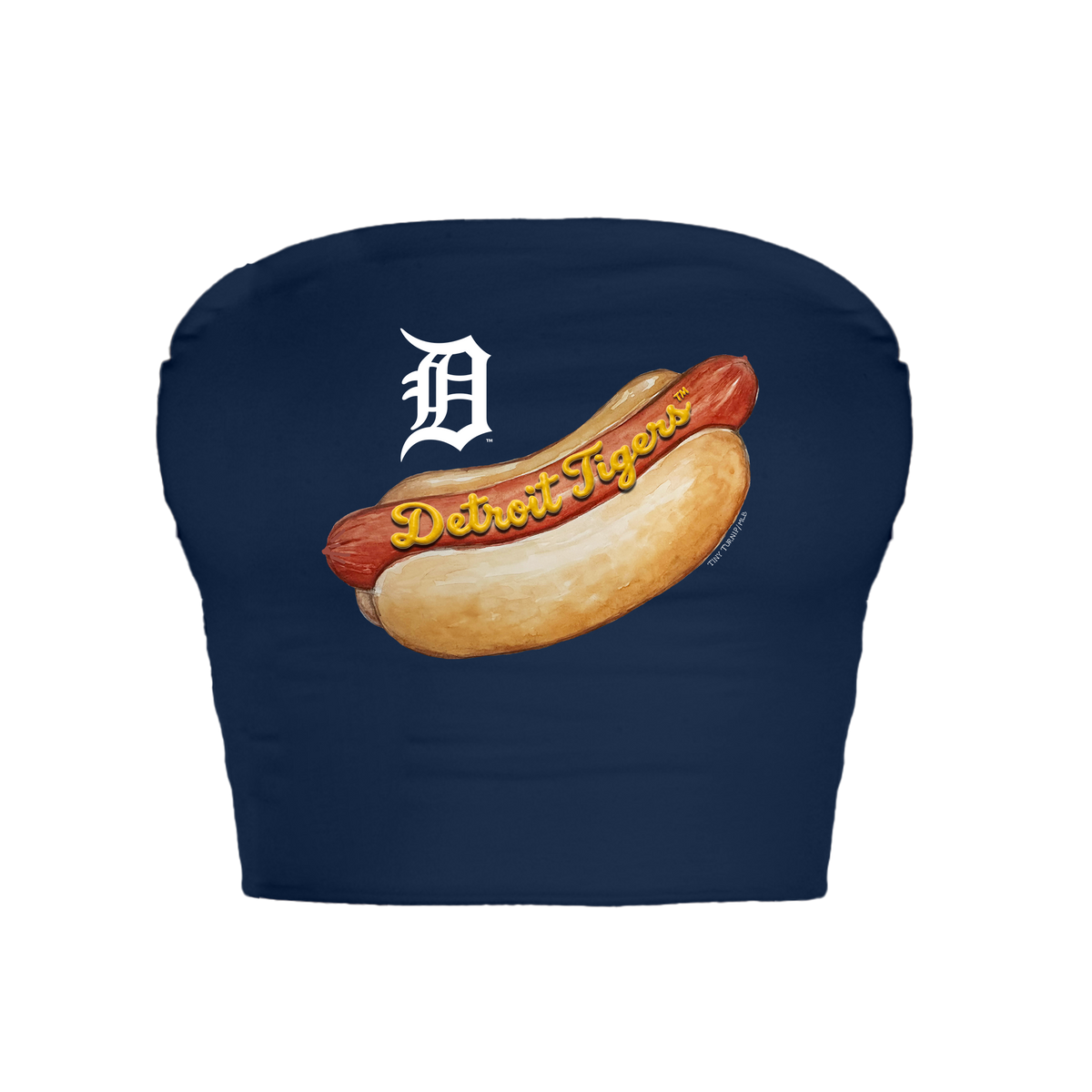 Detroit Tigers Hot Dog Crop Tube Top