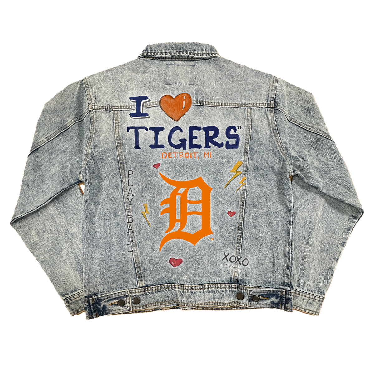 I Heart Tigers Boyfriend Denim Jacket - Tiny Turnip
