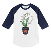 Detroit Tigers Ladybug 3/4 Navy Blue Sleeve Raglan
