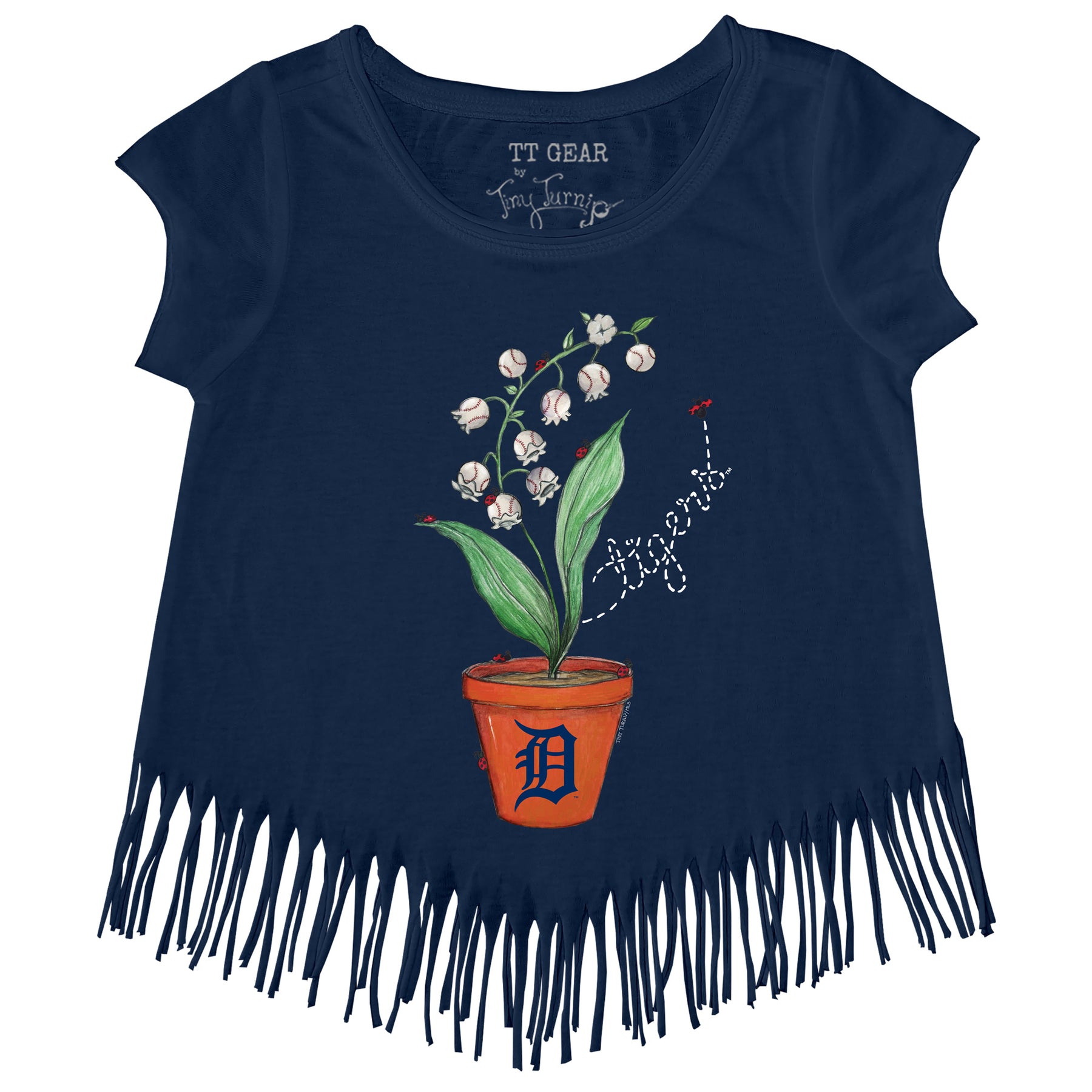 Detroit Tigers Ladybug Fringe Tee