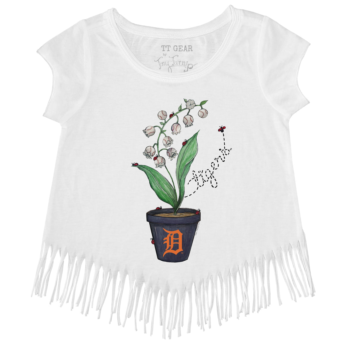 Detroit Tigers Ladybug Fringe Tee
