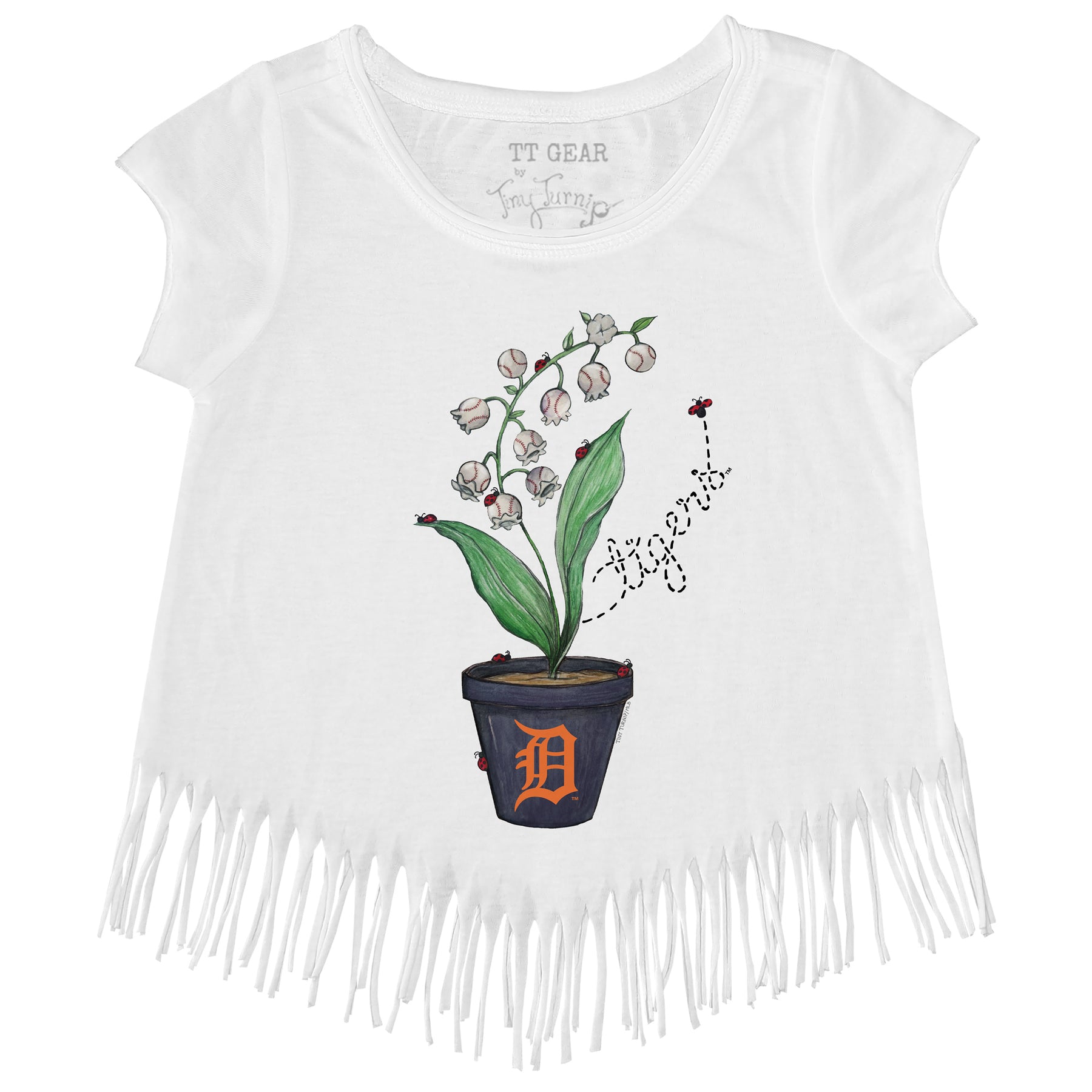 Detroit Tigers Ladybug Fringe Tee