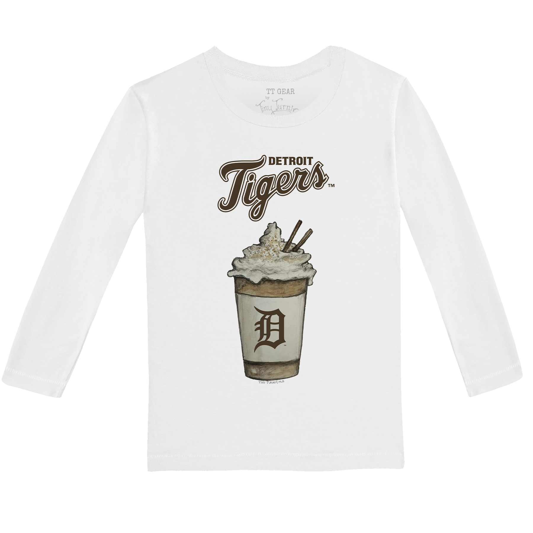 Detroit Tigers Latte Long-Sleeve Tee Shirt