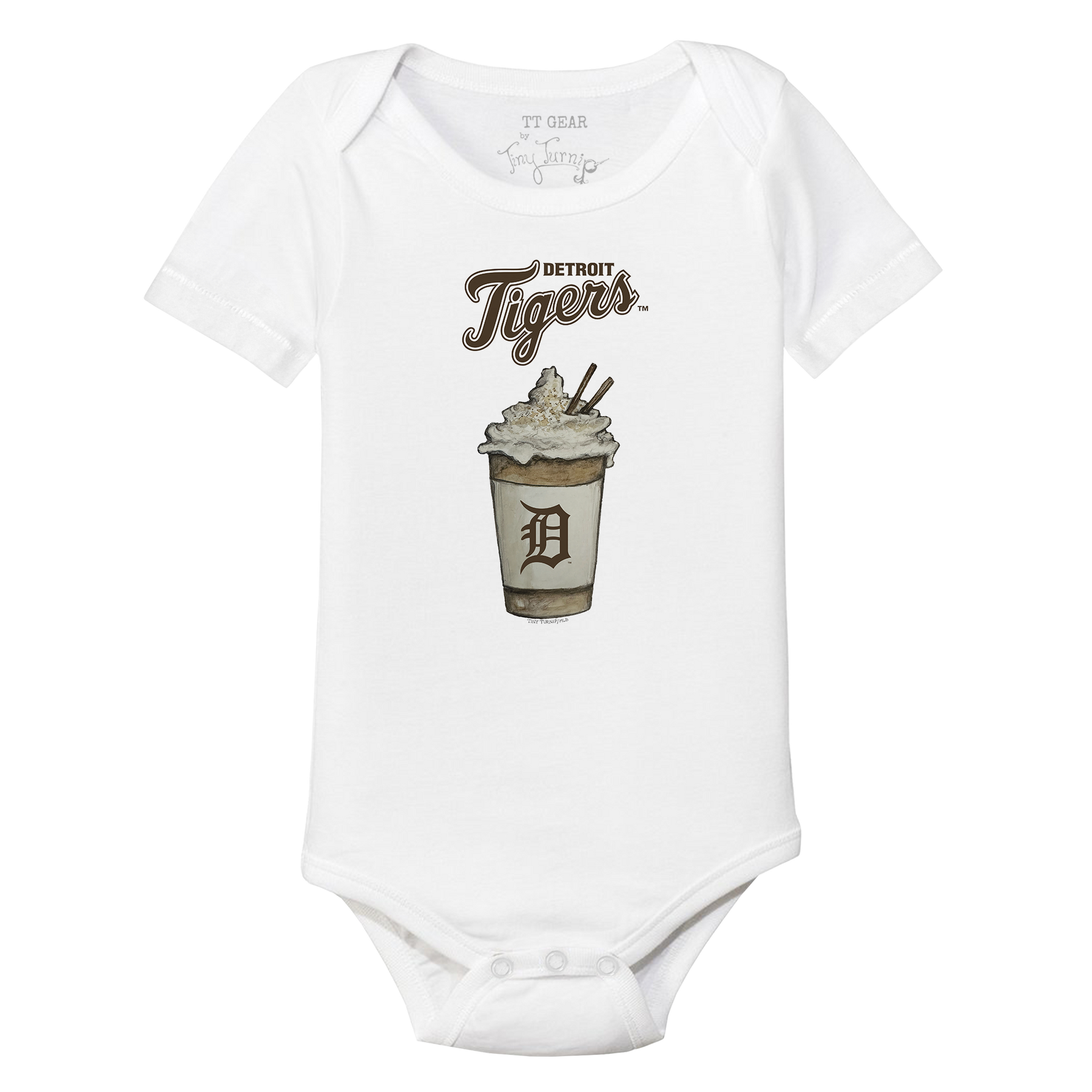 Detroit Tigers Latte Short Sleeve Snapper