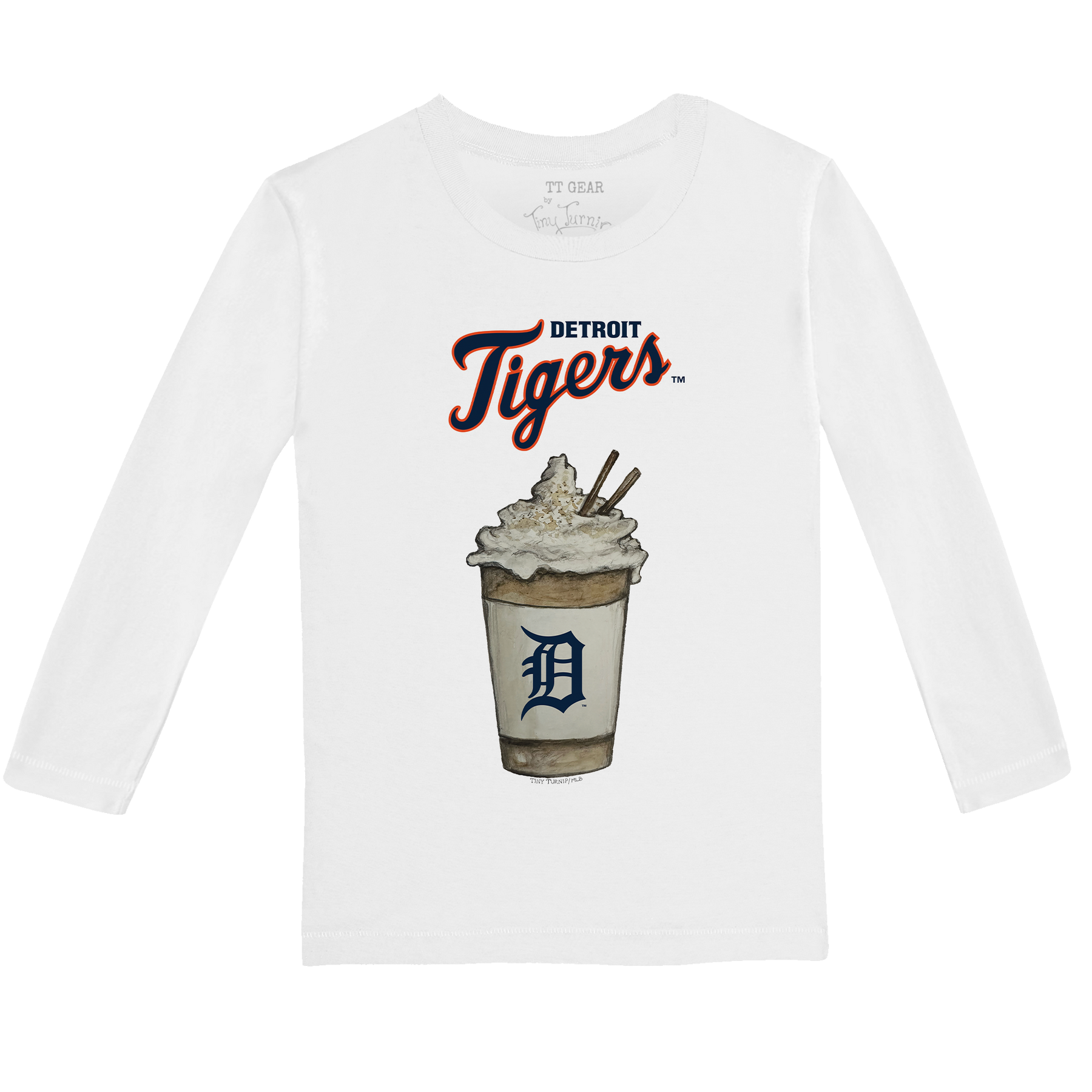 Detroit Tigers Latte Long-Sleeve Tee Shirt