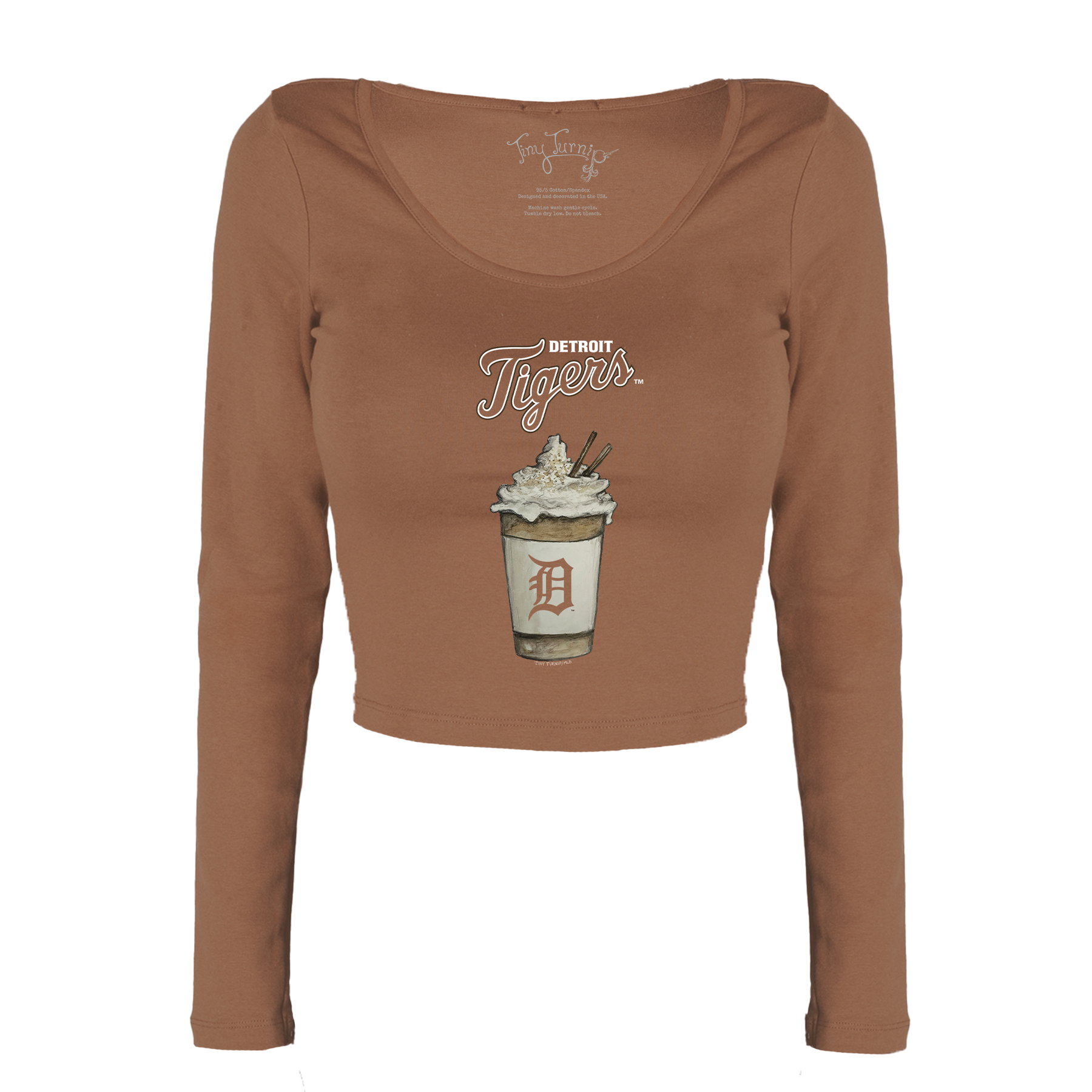 Detroit Tigers Latte Women's Lucy Long Sleeve
