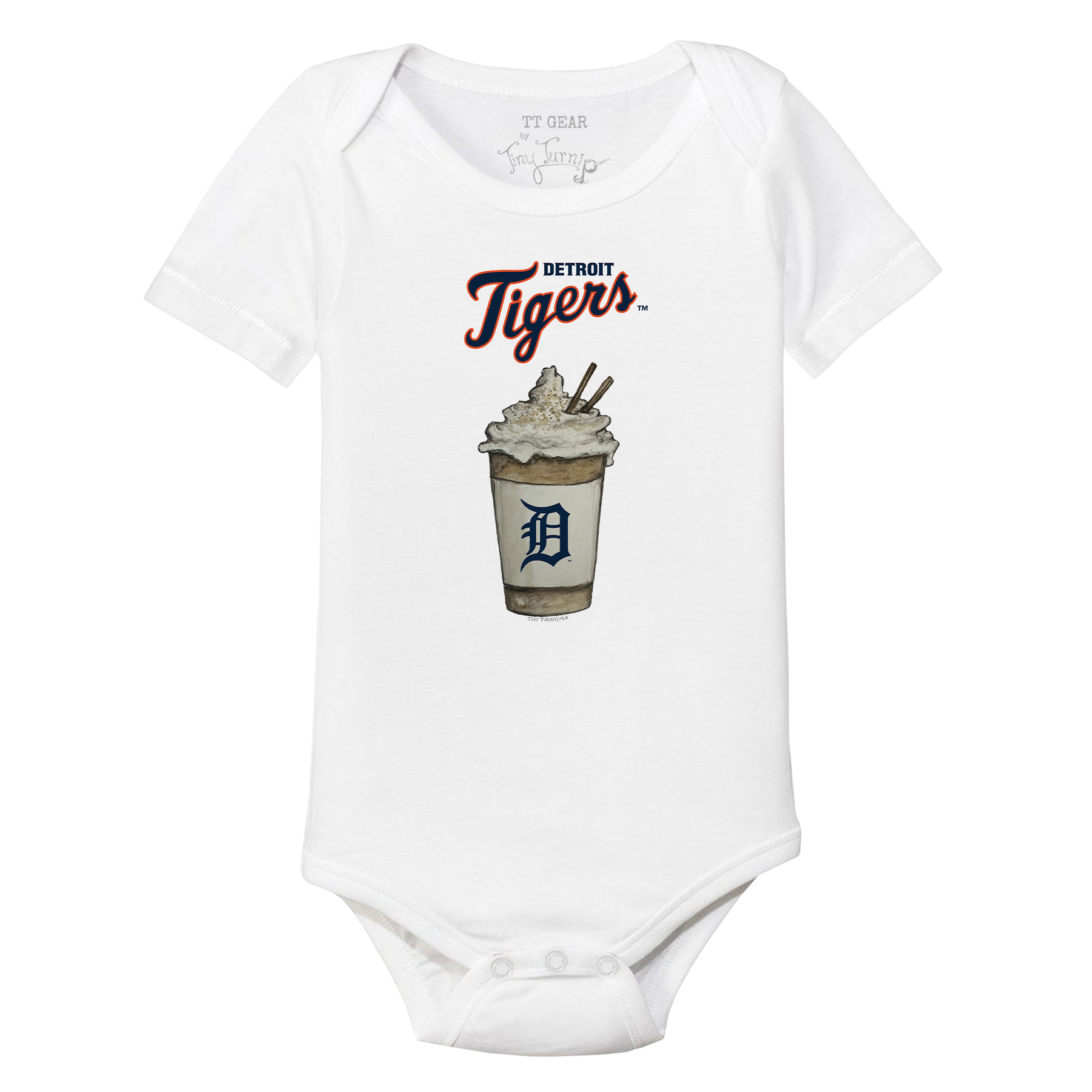 Detroit Tigers Latte Short Sleeve Snapper