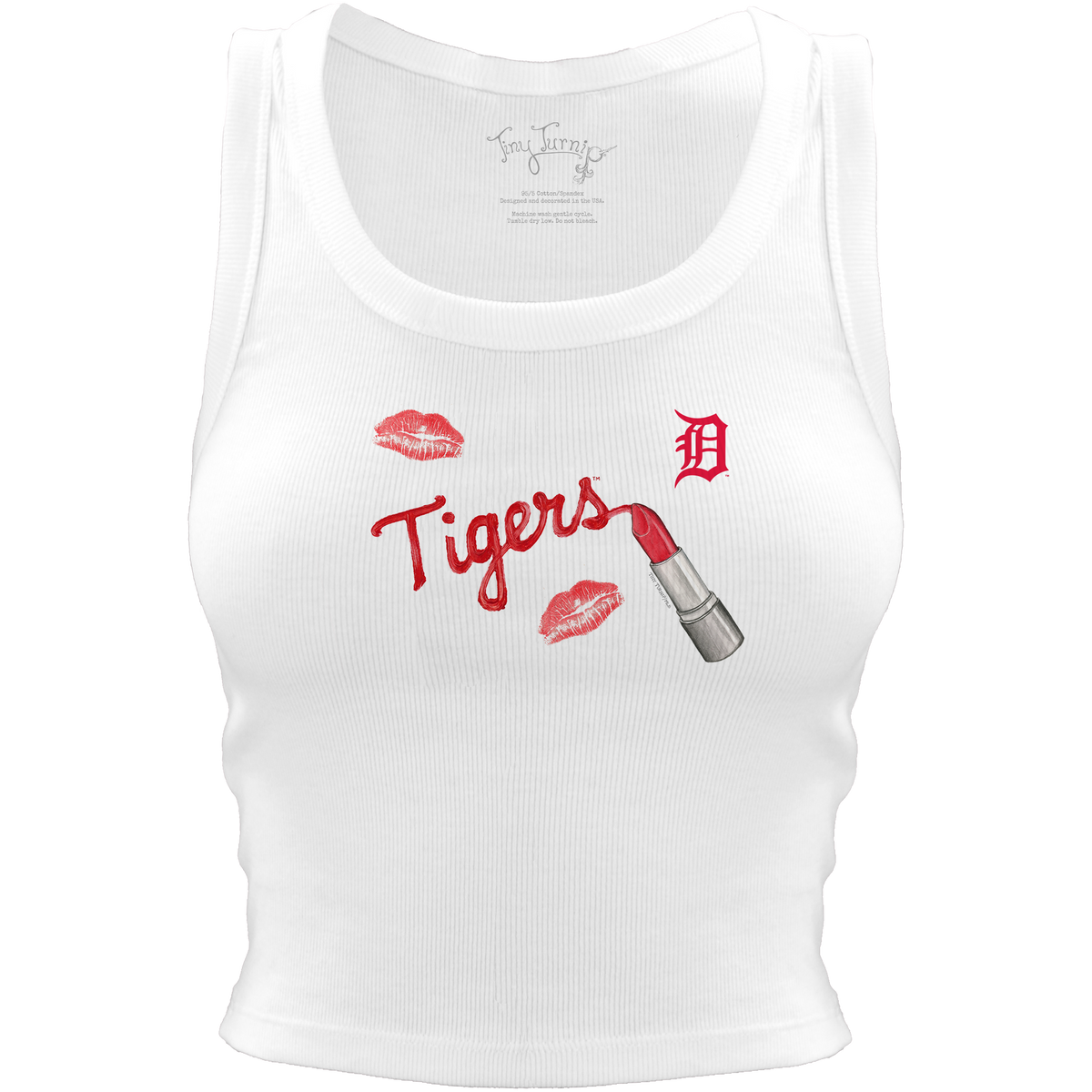 Detroit Tigers Lipstick Crop Tank - Tiny Turnip