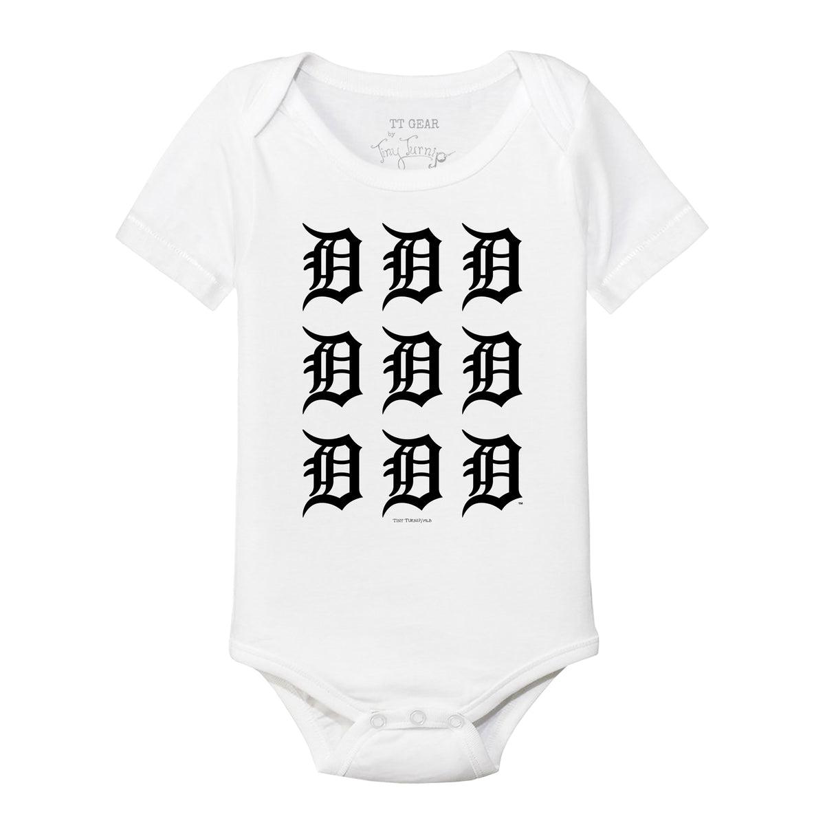 Detroit Tigers Logo Grid Short Sleeve Snapper