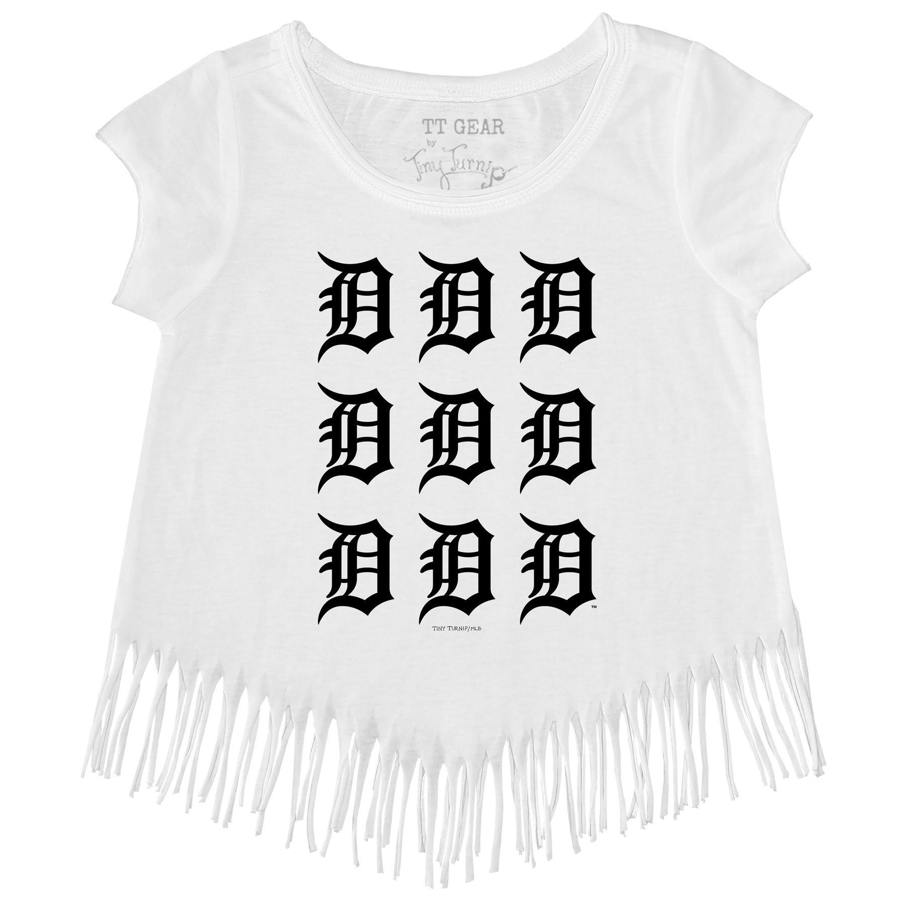 Detroit Tigers Logo Grid Fringe Tee