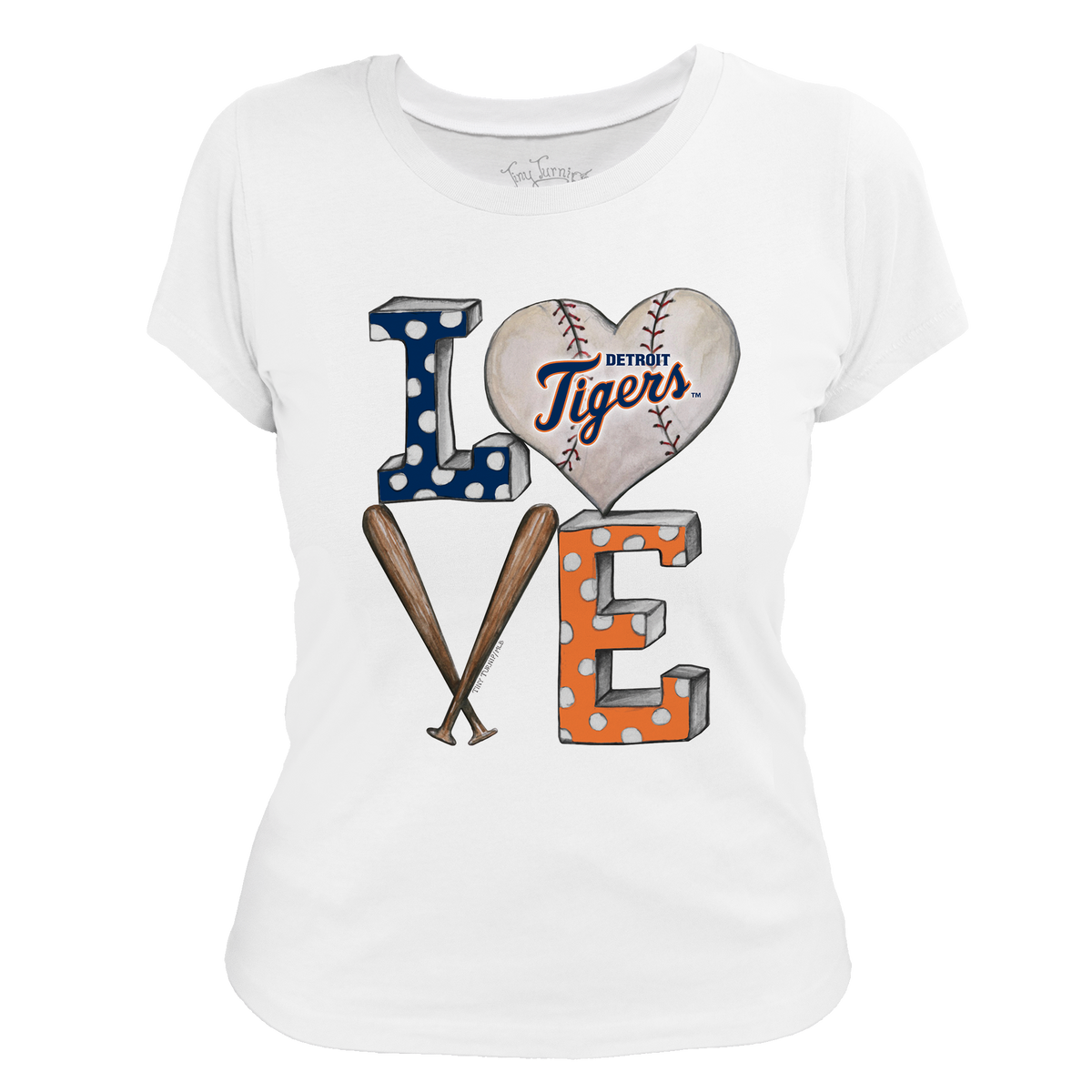 Detroit Tigers Baseball LOVE Tee Shirt