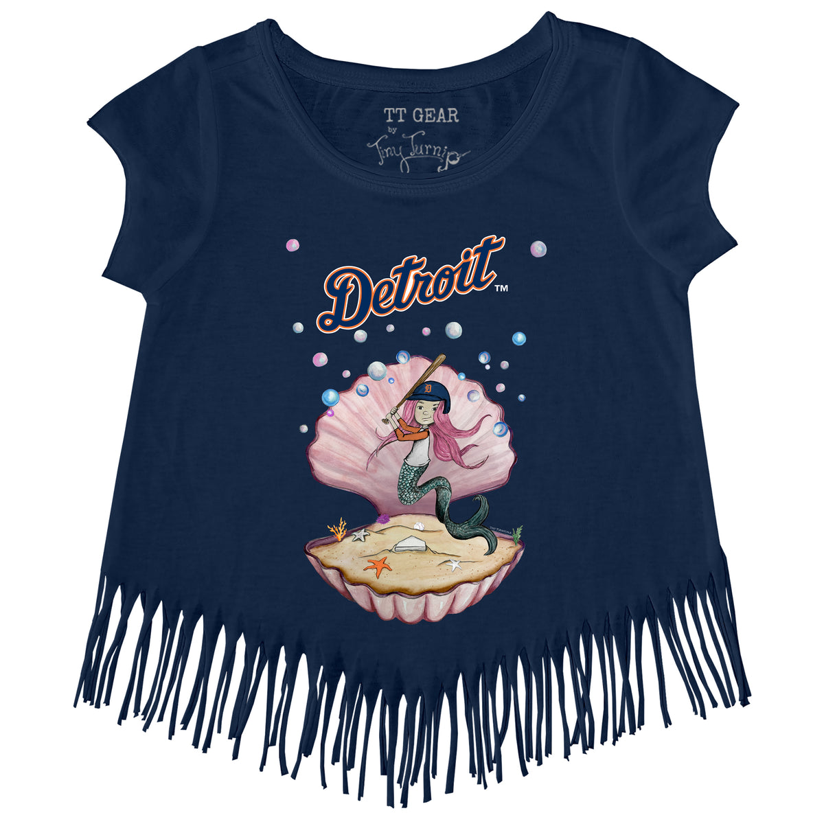 Detroit Tigers Mermaid Fringe Tee