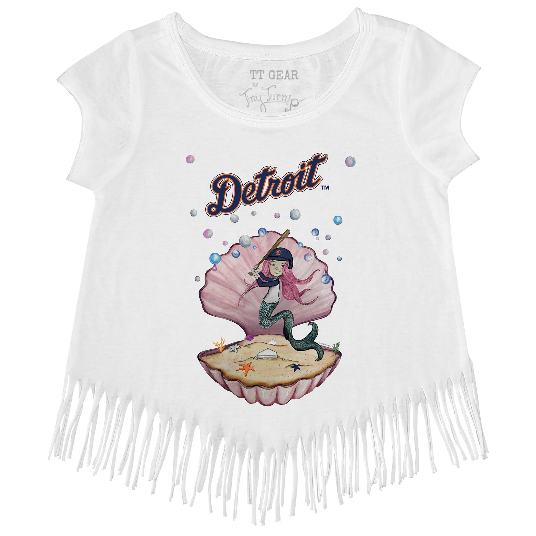 Detroit Tigers Mermaid Fringe Tee