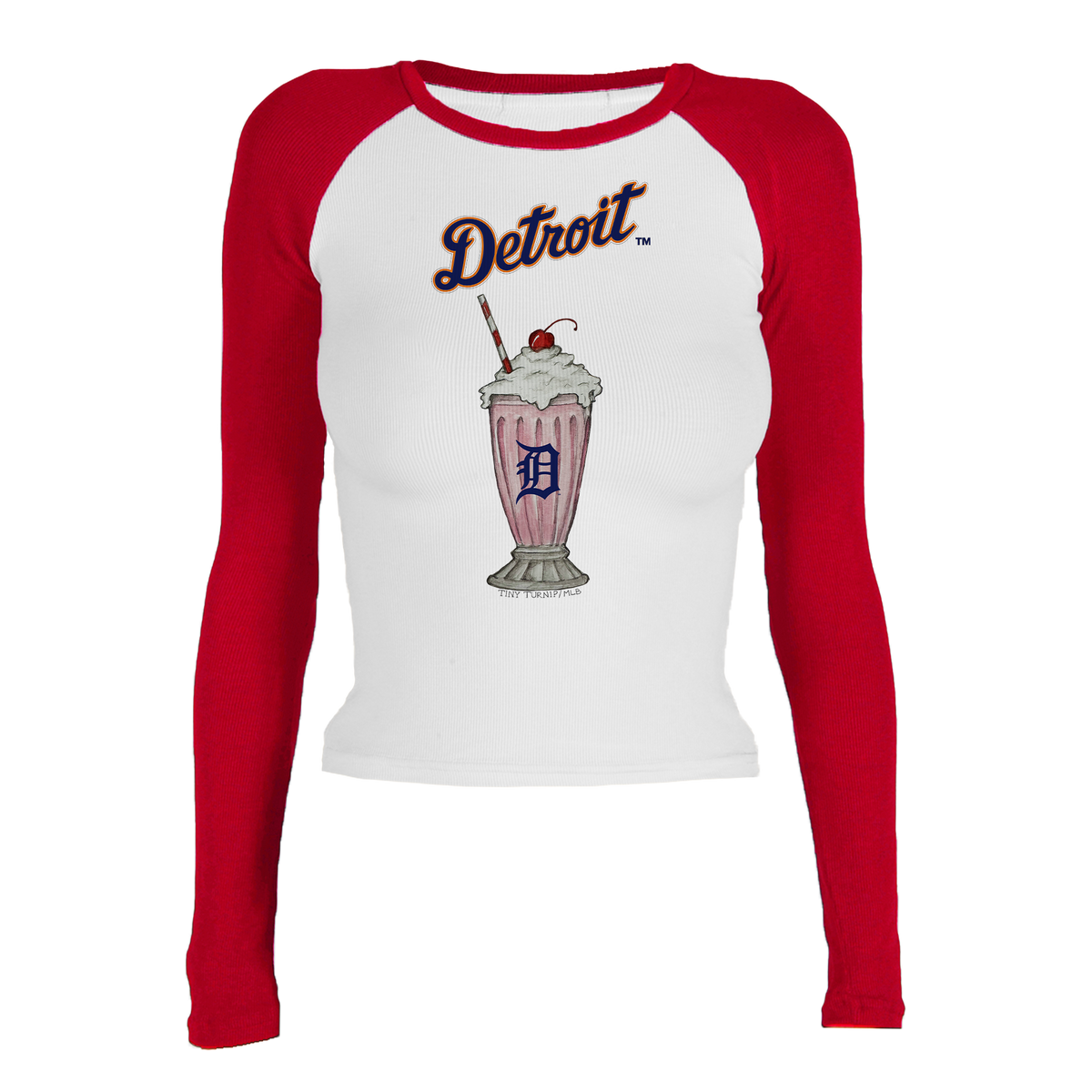 Detroit Tigers Milkshake Roxy Raglan Long Sleeve