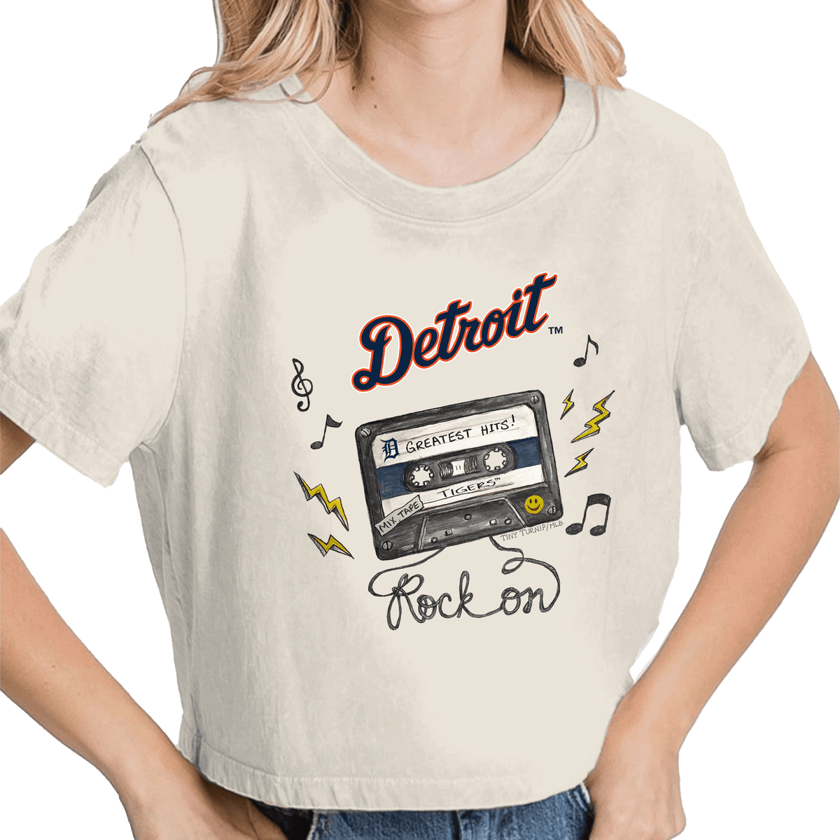 Detroit Tigers Mixtape Vintage Crop Tee