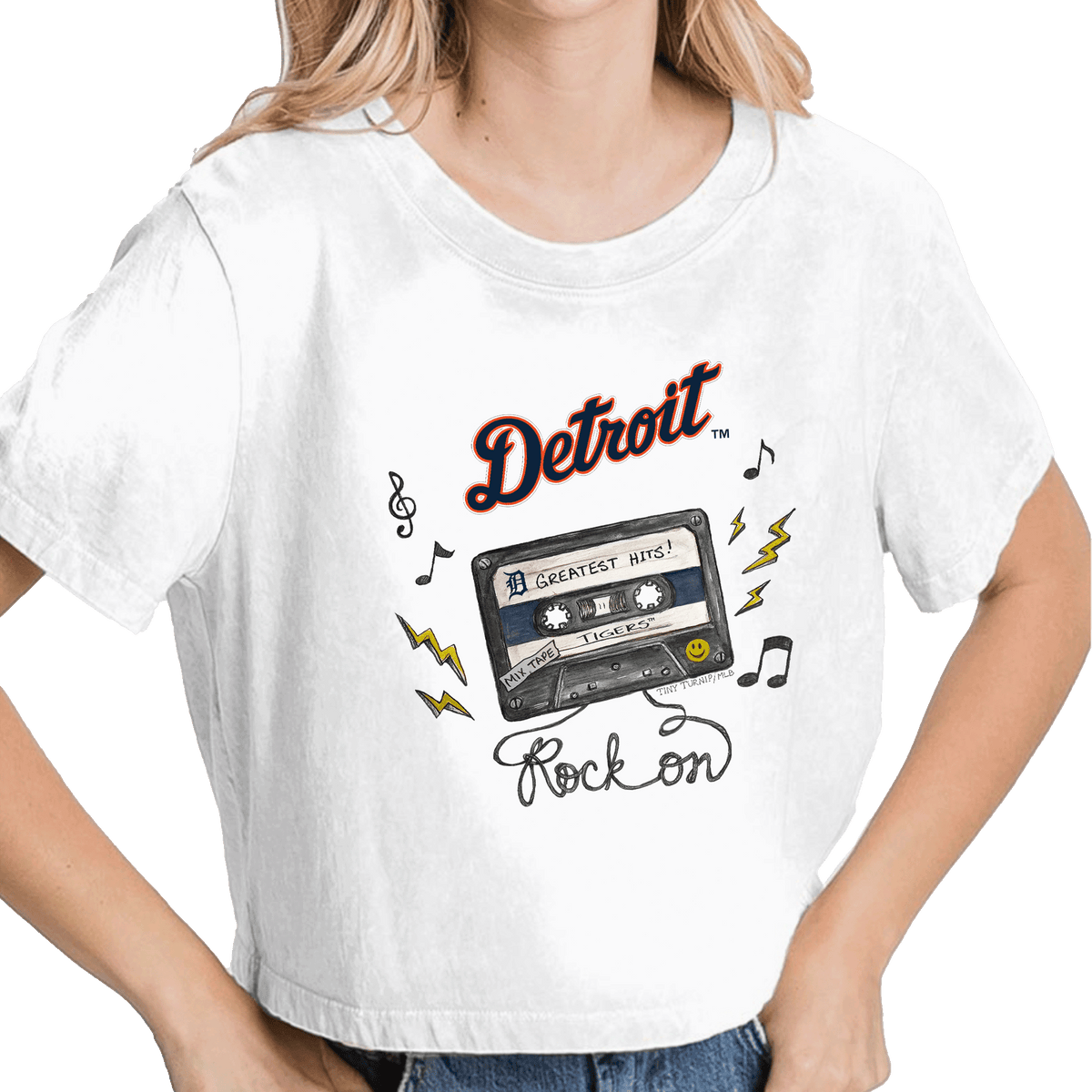 Detroit Tigers Mixtape Vintage Crop Tee