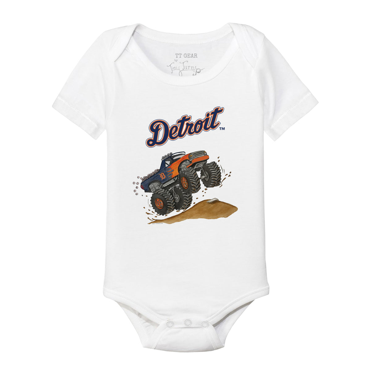 Detroit Tigers Monster Truck Short Sleeve Snapper