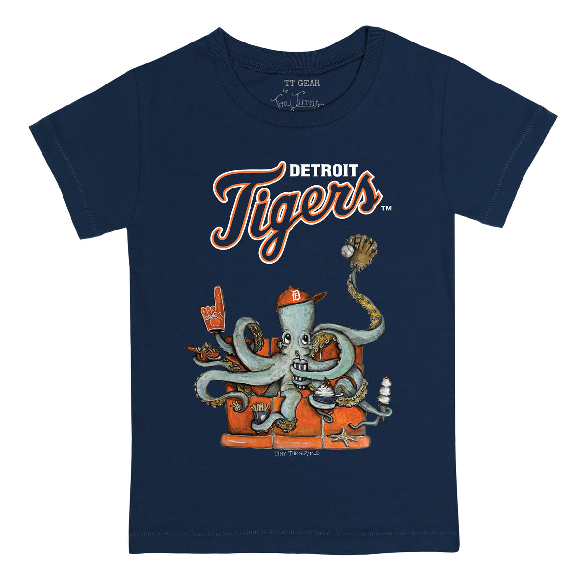 Detroit Tigers Octopus Tee Shirt