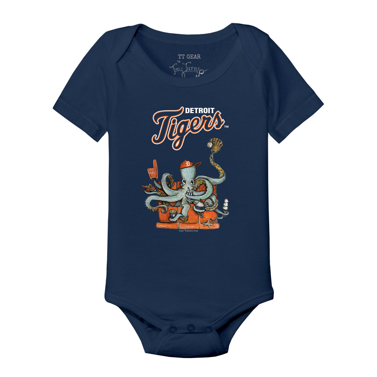Detroit Tigers Octopus Short Sleeve Snapper