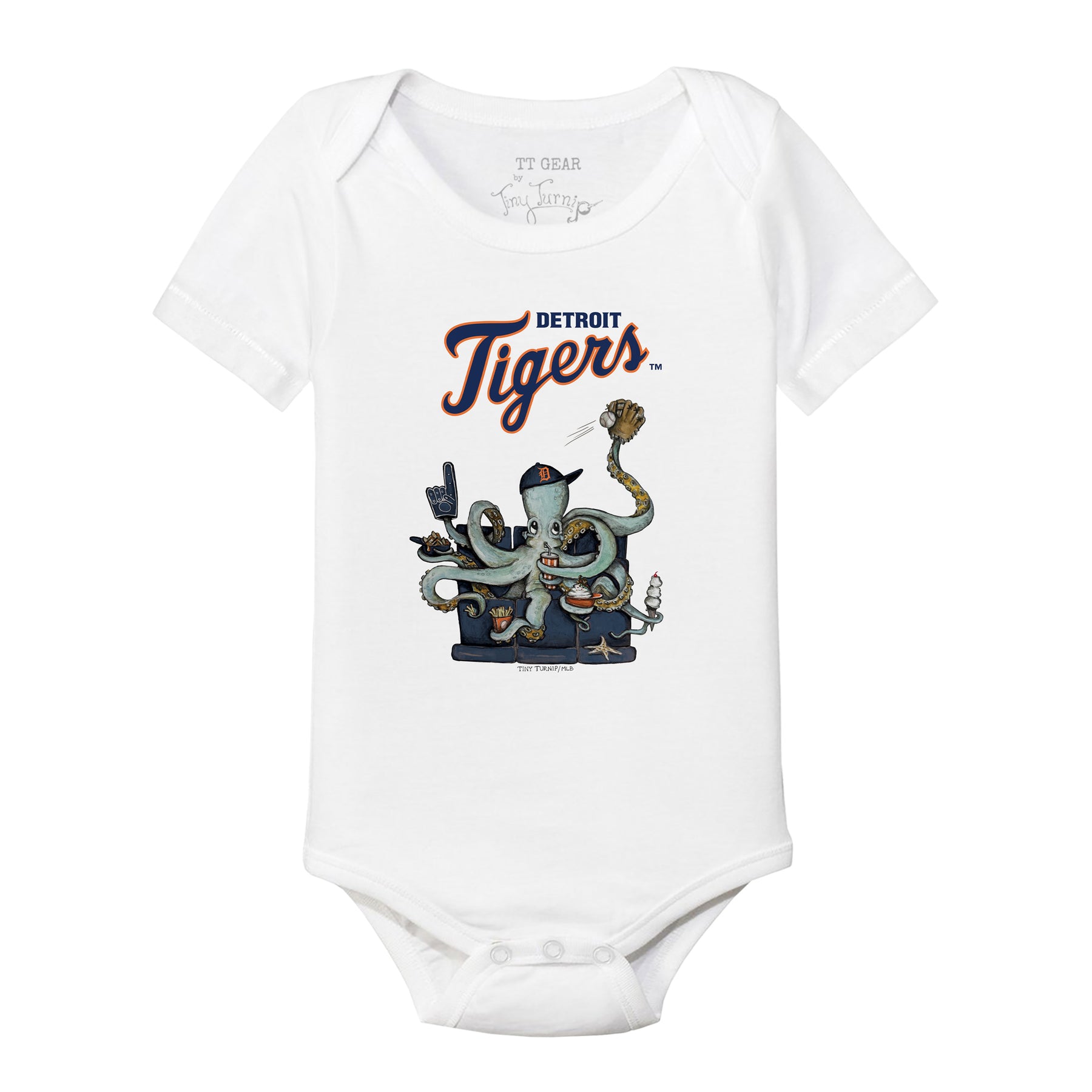 Detroit Tigers Octopus Short Sleeve Snapper