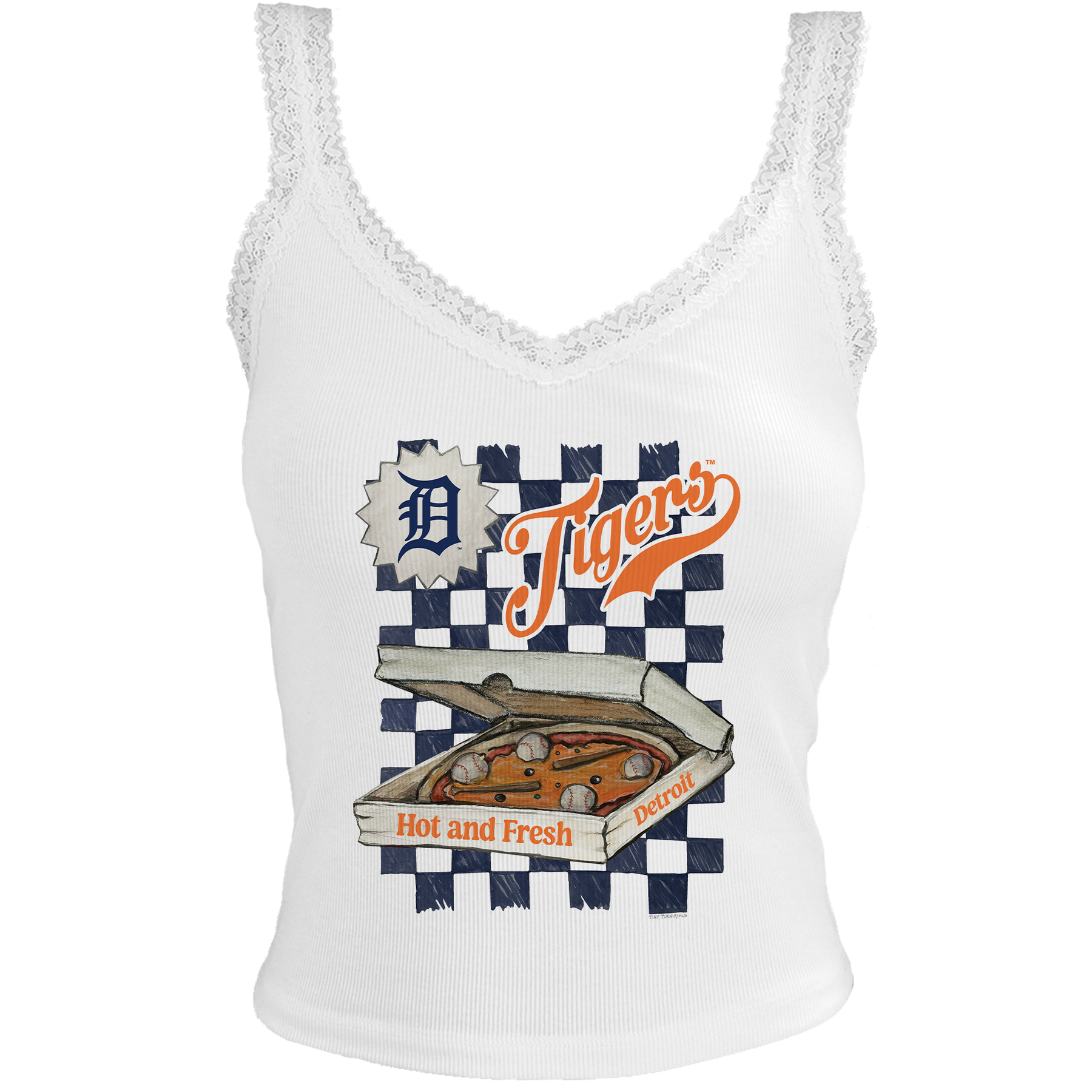 Detroit Tigers Pizza Lace Tank