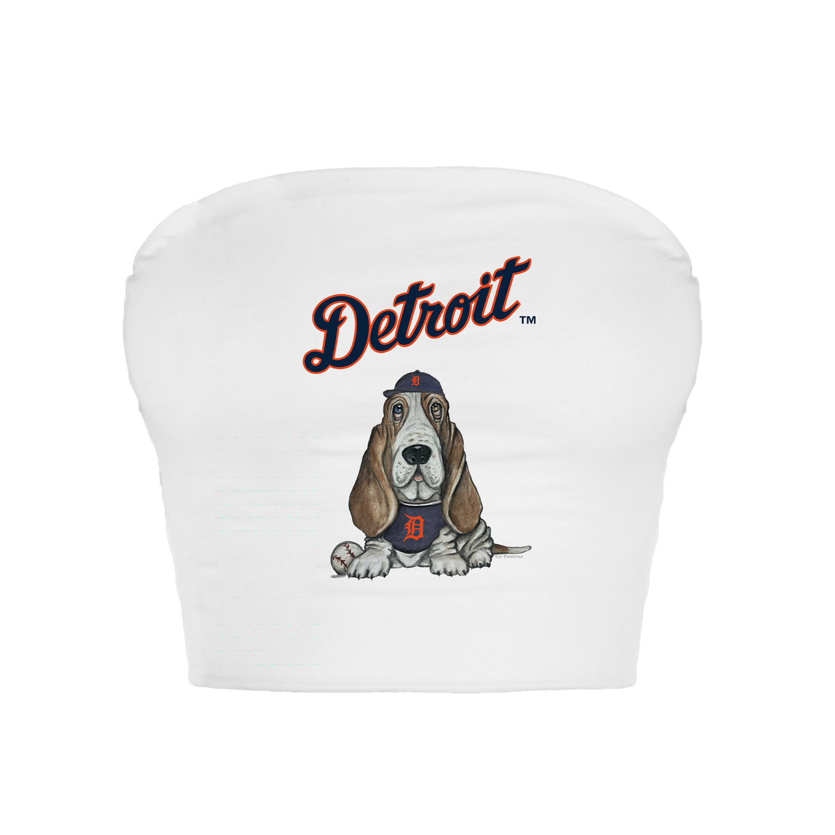Detroit Tigers Puddy Crop Tube Top - Tiny Turnip