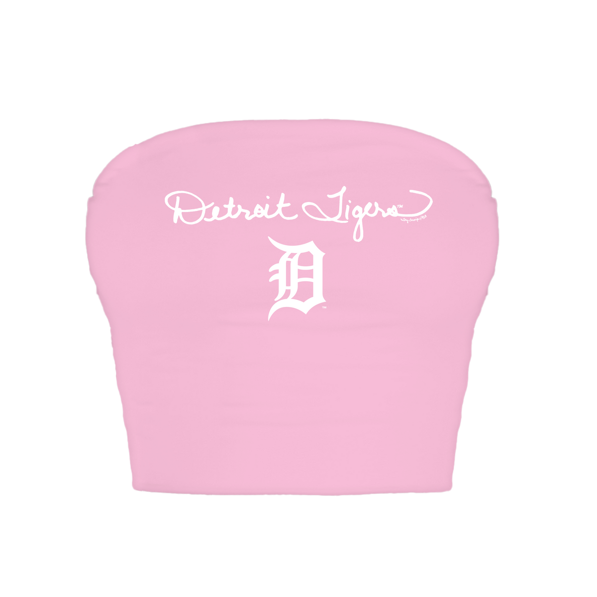 Detroit Tigers Logo Script Crop Tube Top