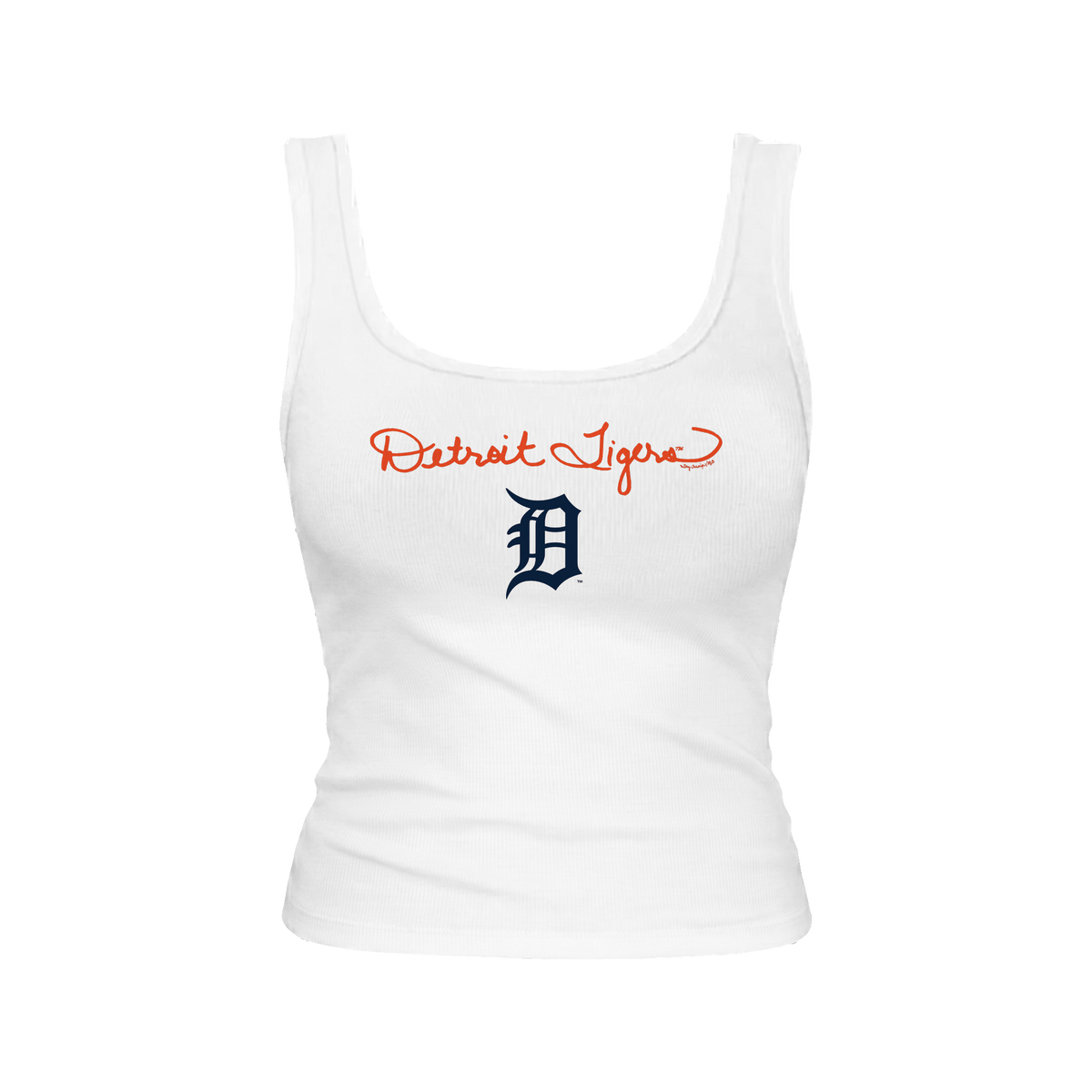 Detroit Tigers Logo Script Emmy Tank