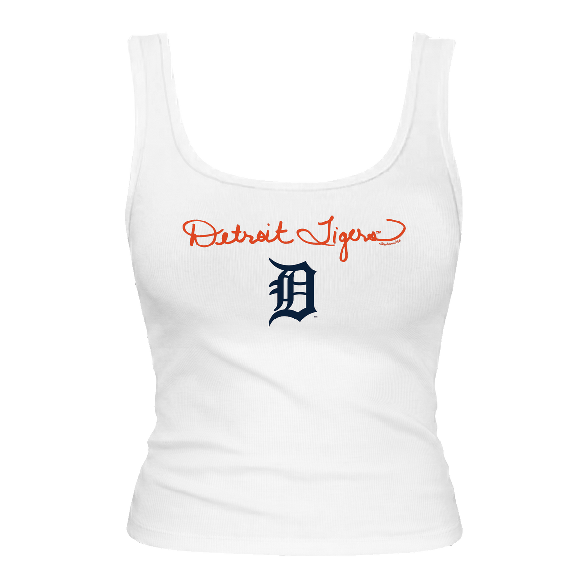 Detroit Tigers Logo Script Emmy Tank