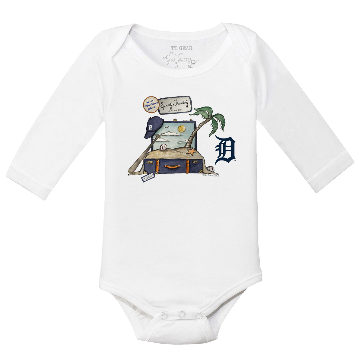 Detroit Tigers Spring Training 2026 Long Sleeve Snapper - Tiny Turnip
