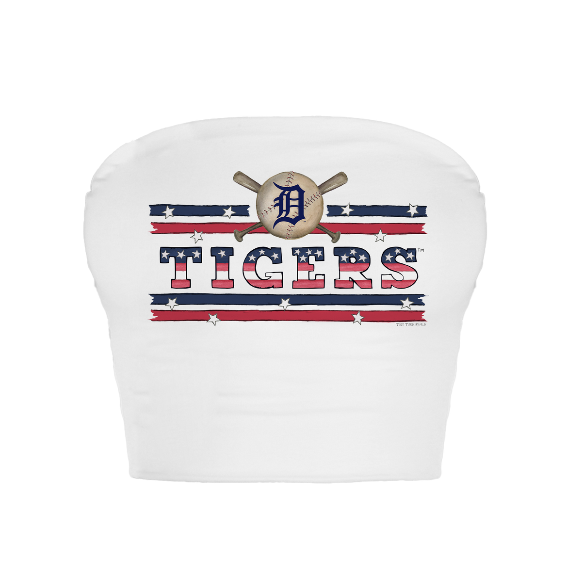 Detroit Tigers Stars and Stripes Crop Tube Top