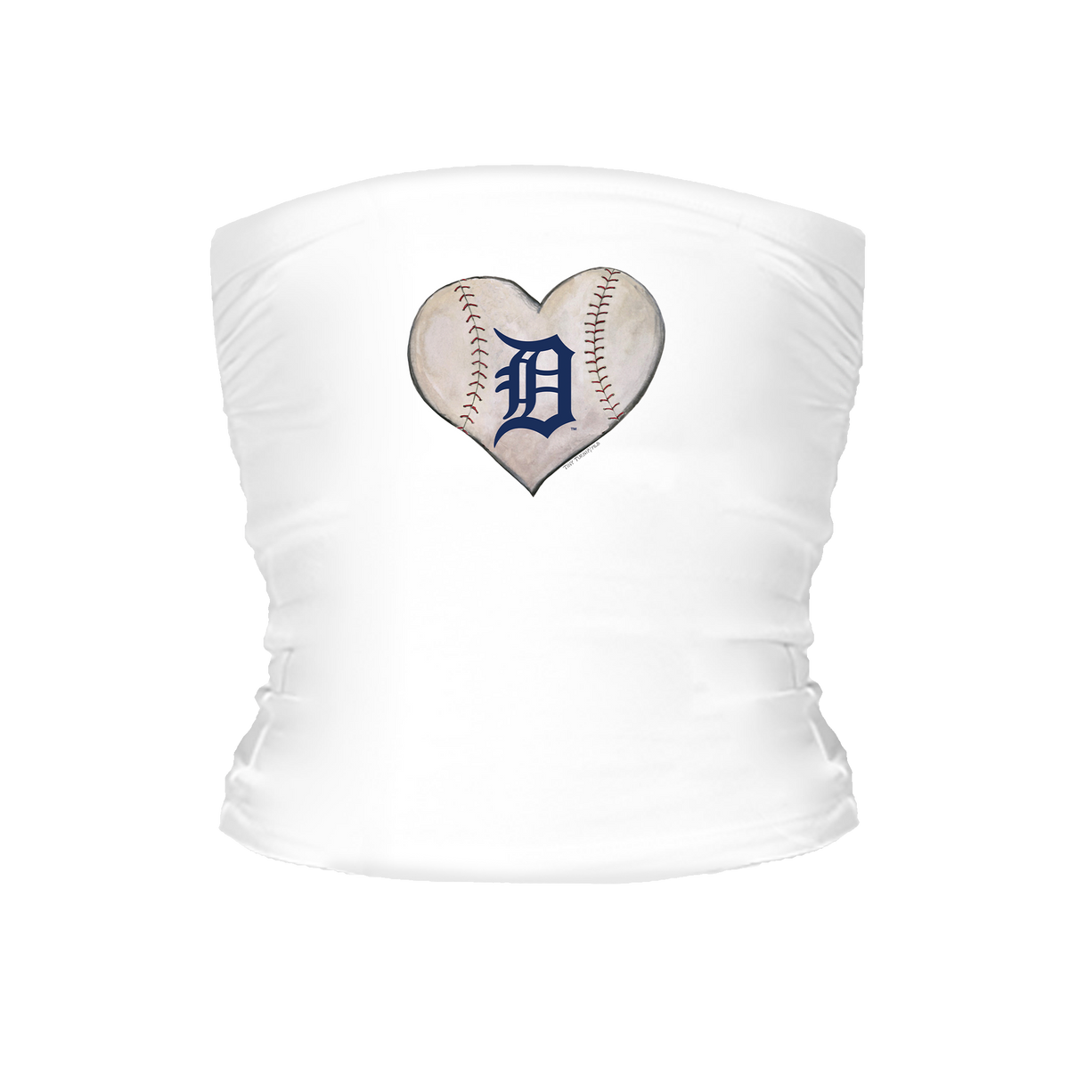Detroit Tigers Stitched Heart Tube Top - Tiny Turnip