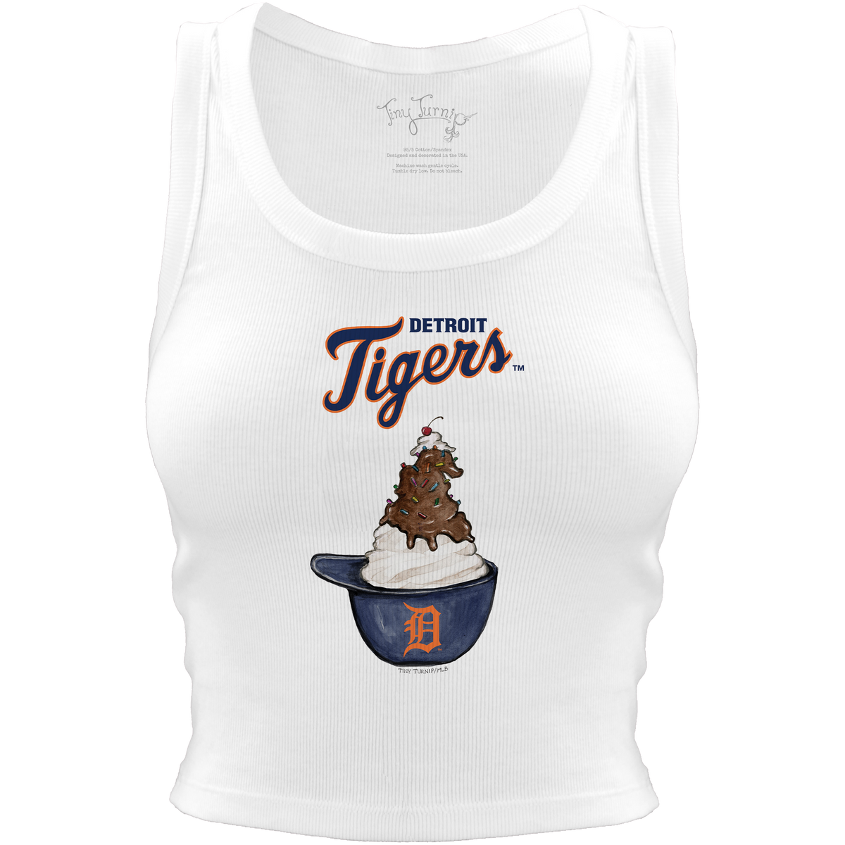 Detroit Tigers Sundae Helmet Crop Tank - Tiny Turnip