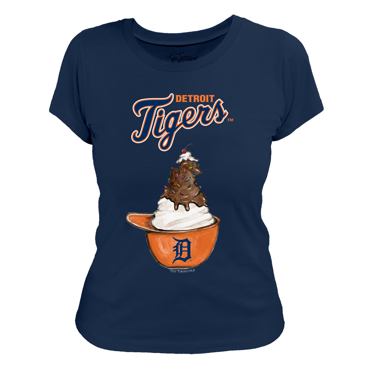 Detroit Tigers Sundae Helmet Women's Tee Shirt