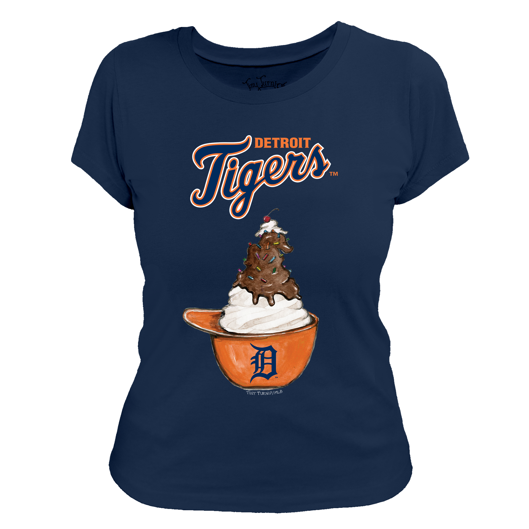 Detroit Tigers Sundae Helmet Women's Tee Shirt