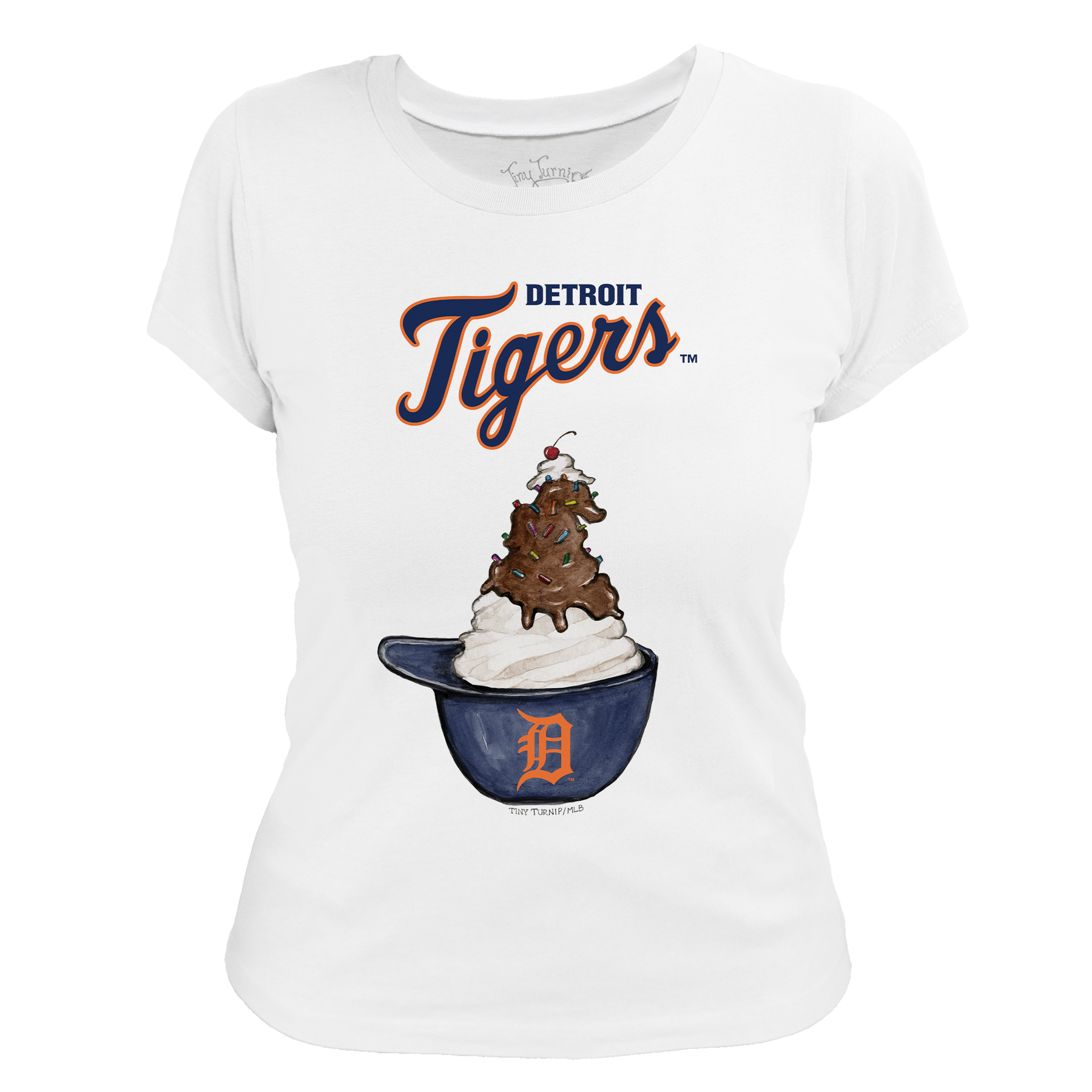 Detroit Tigers Sundae Helmet Women's Tee Shirt