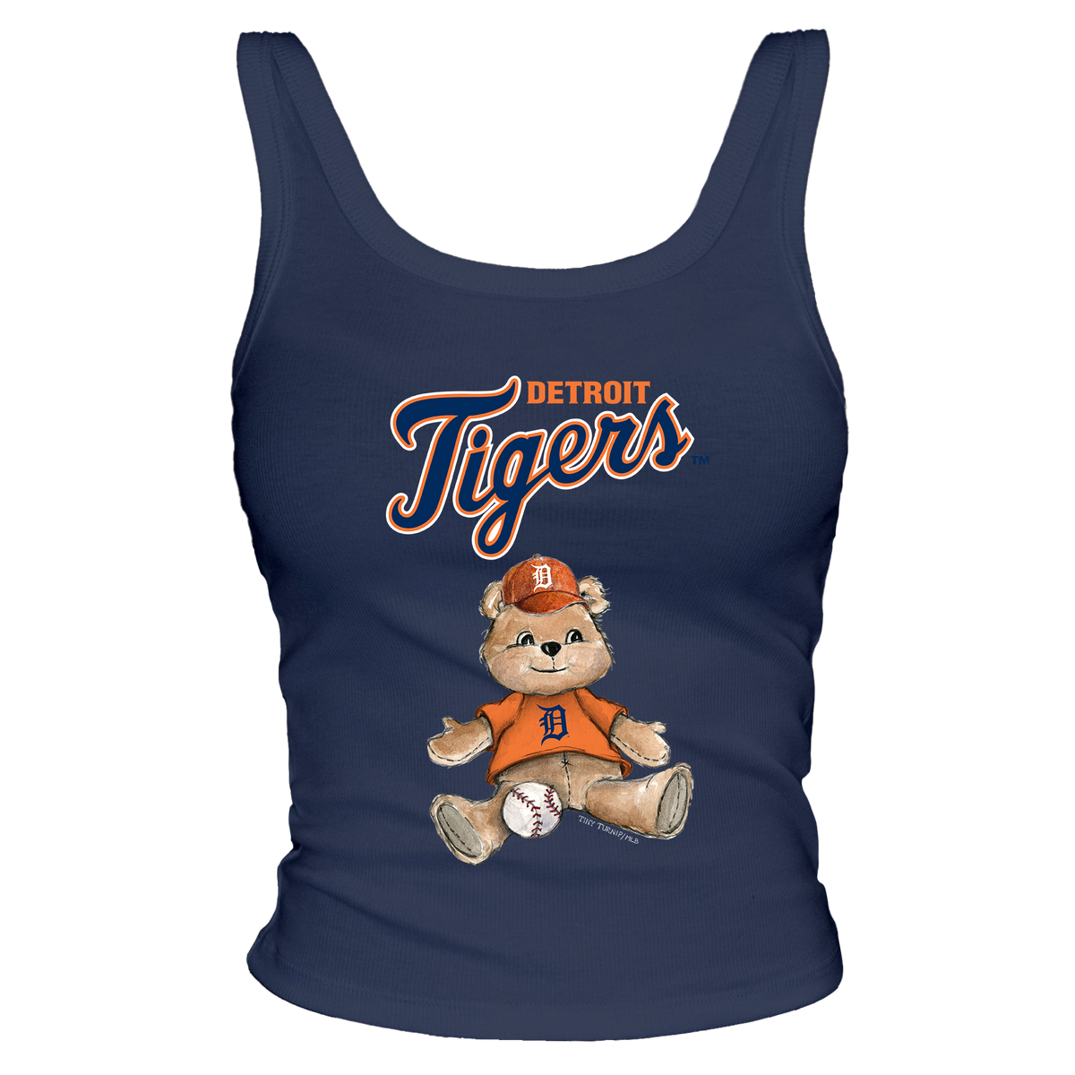 Detroit Tigers Teddy Ribbed Tank - Tiny Turnip