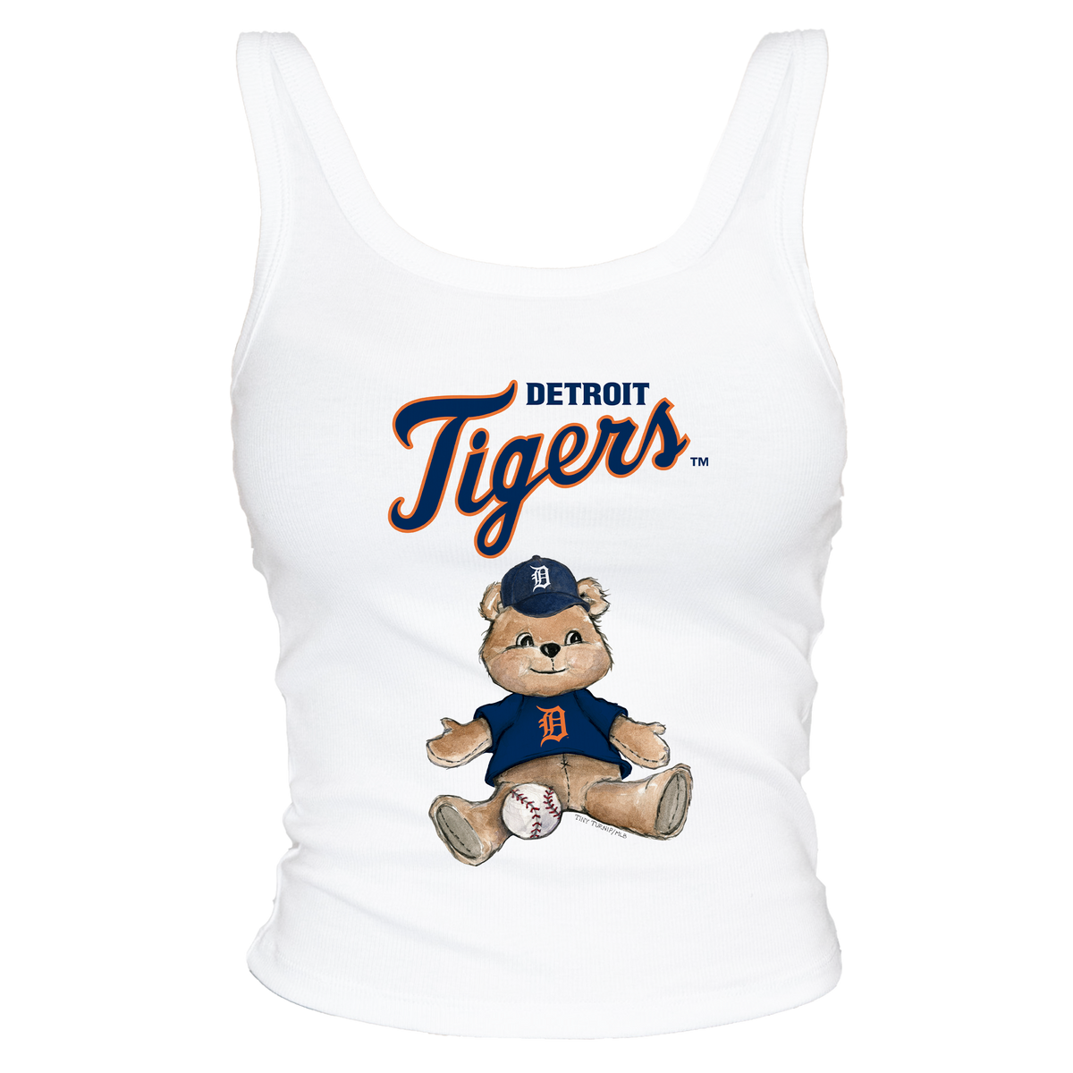 Detroit Tigers Teddy Ribbed Tank - Tiny Turnip