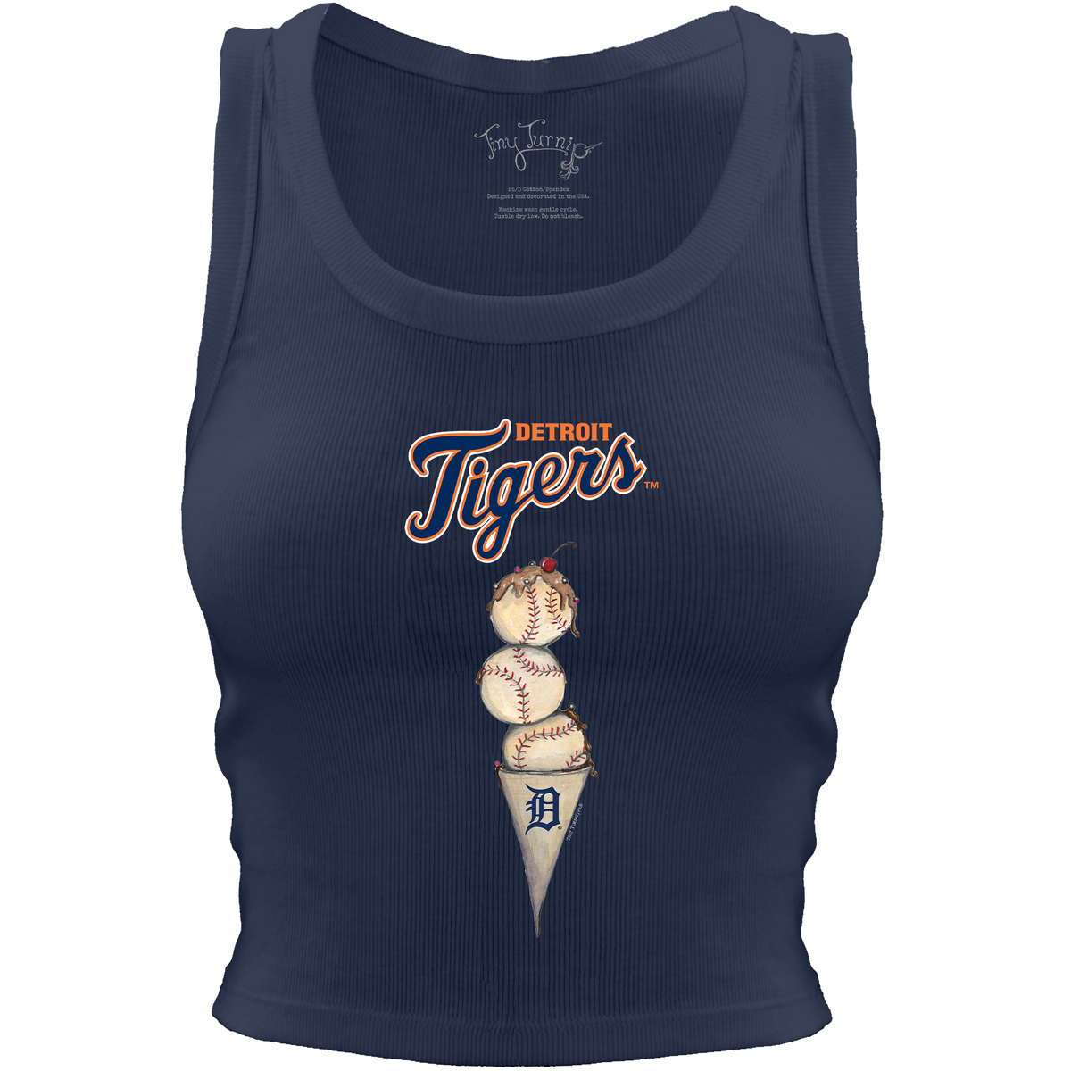 Detroit Tigers Triple Scoop Crop Tank