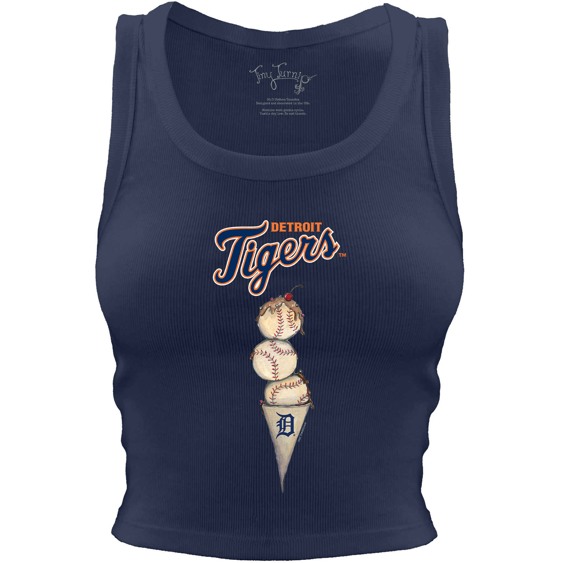 Detroit Tigers Triple Scoop Crop Tank