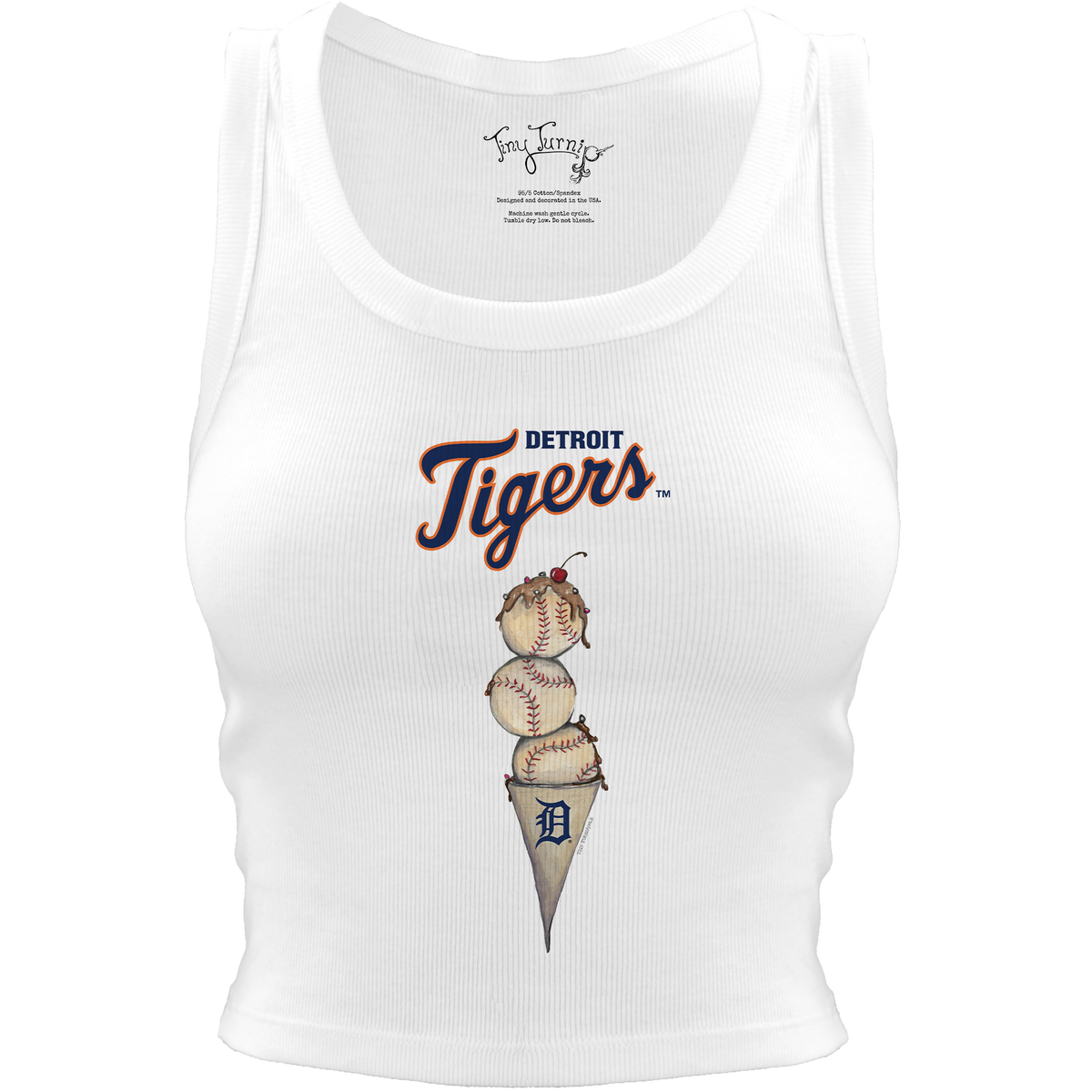 Detroit Tigers Triple Scoop Crop Tank