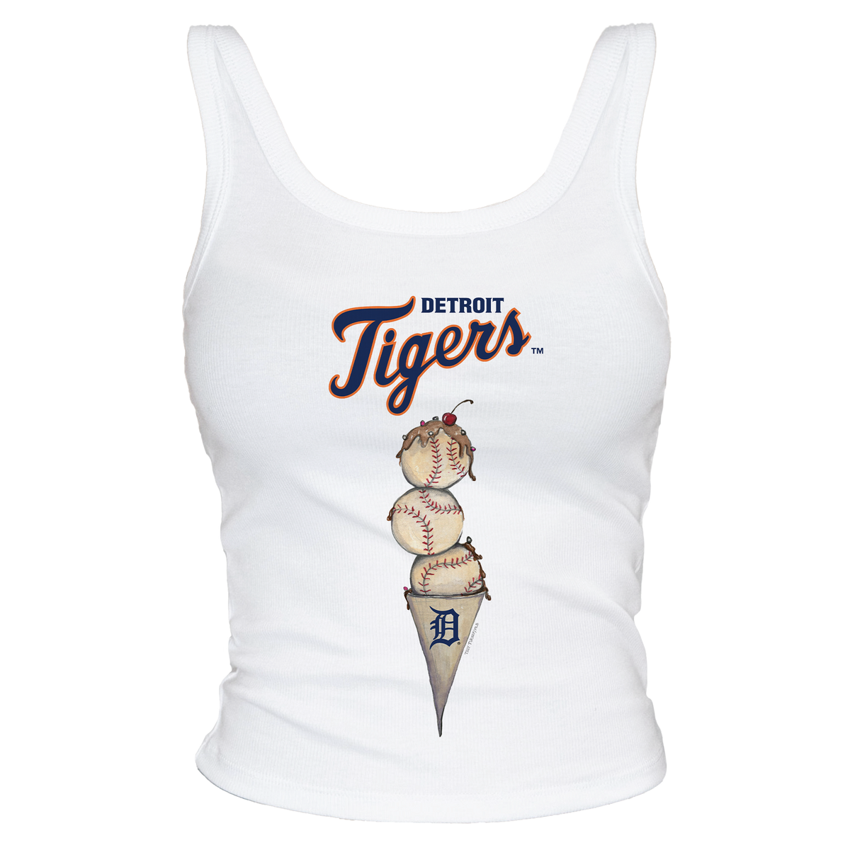 Detroit Tigers Triple Scoop Ribbed Tank