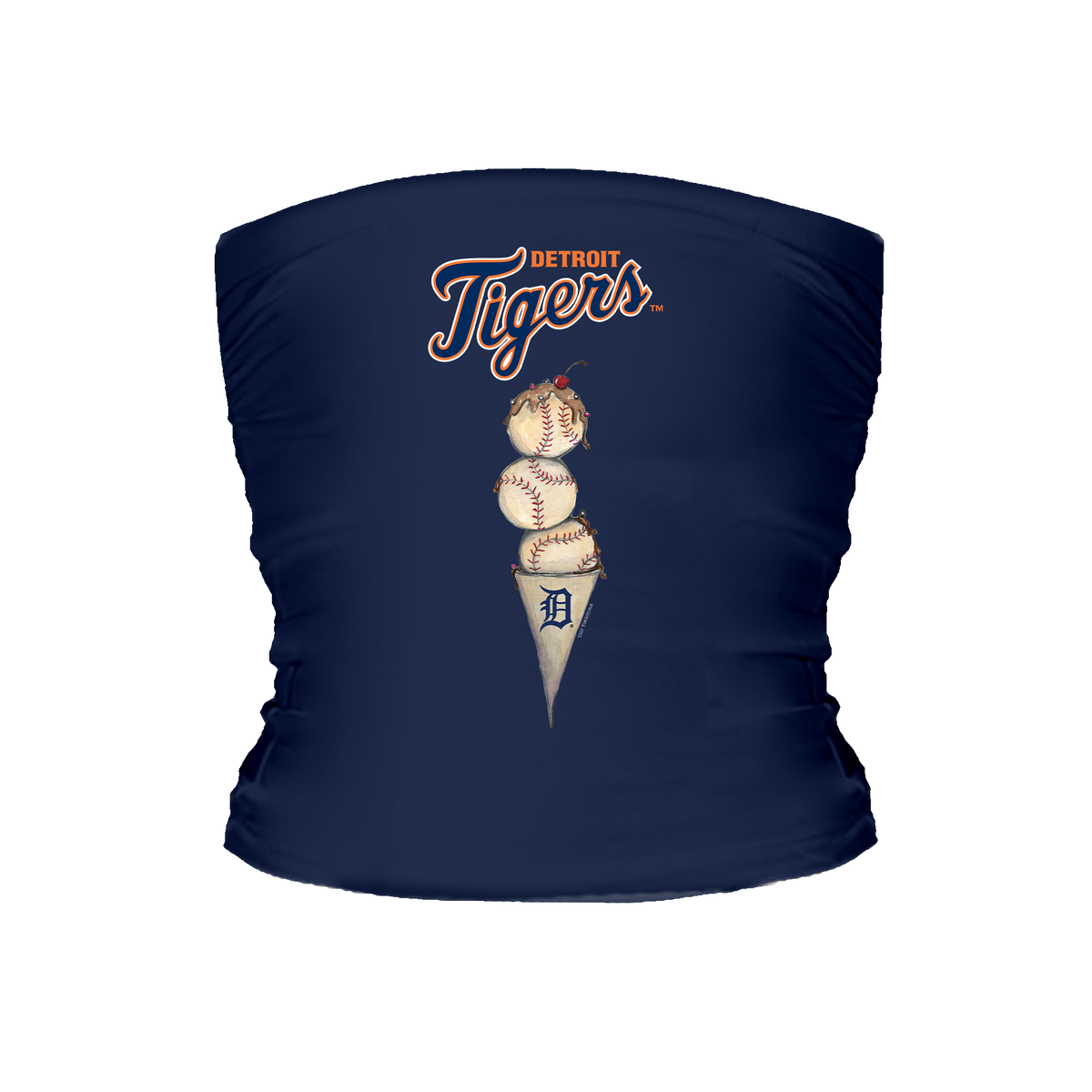 Detroit Tigers Triple Scoop Tube Top - Tiny Turnip