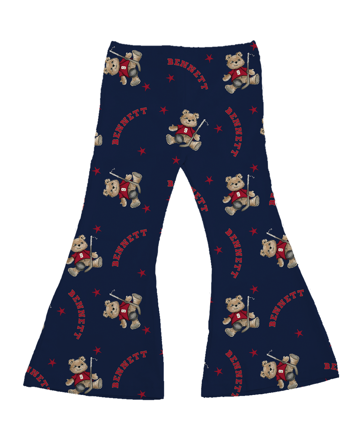 VIP NHL Teddy w/ Name, Number - Flare Pants - Tiny Turnip